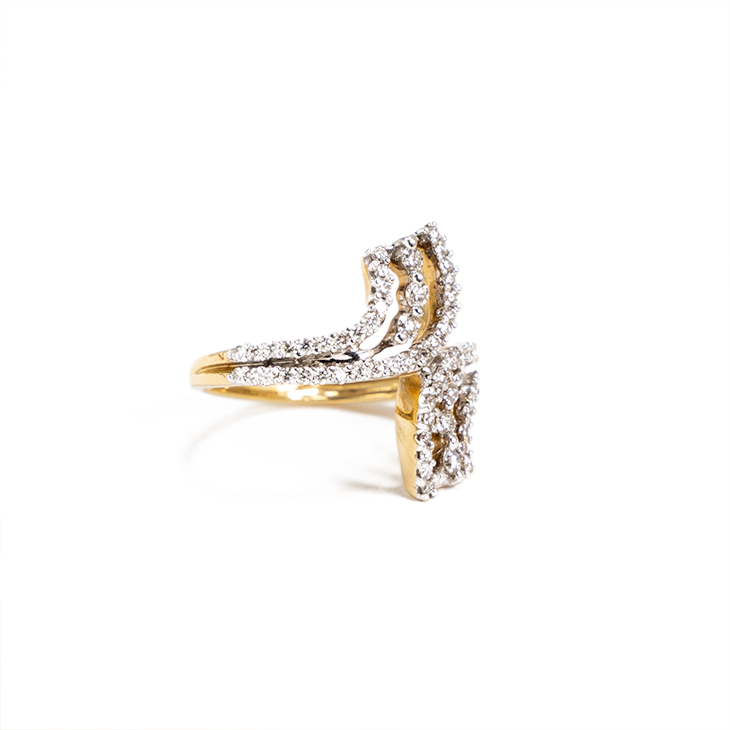 Handmade 18K Yellow Gold Diamond Ring