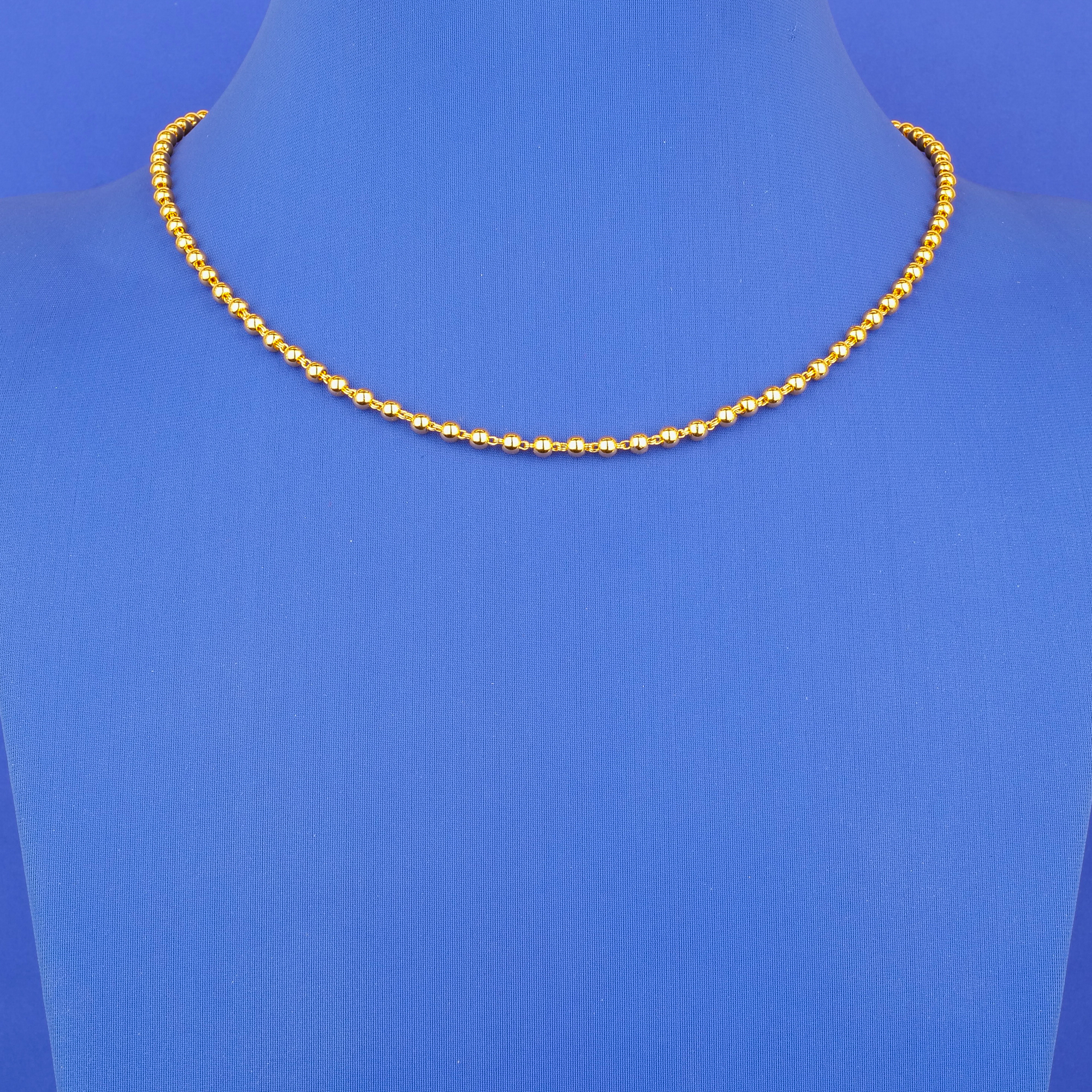 22K Gold Beaded Chain