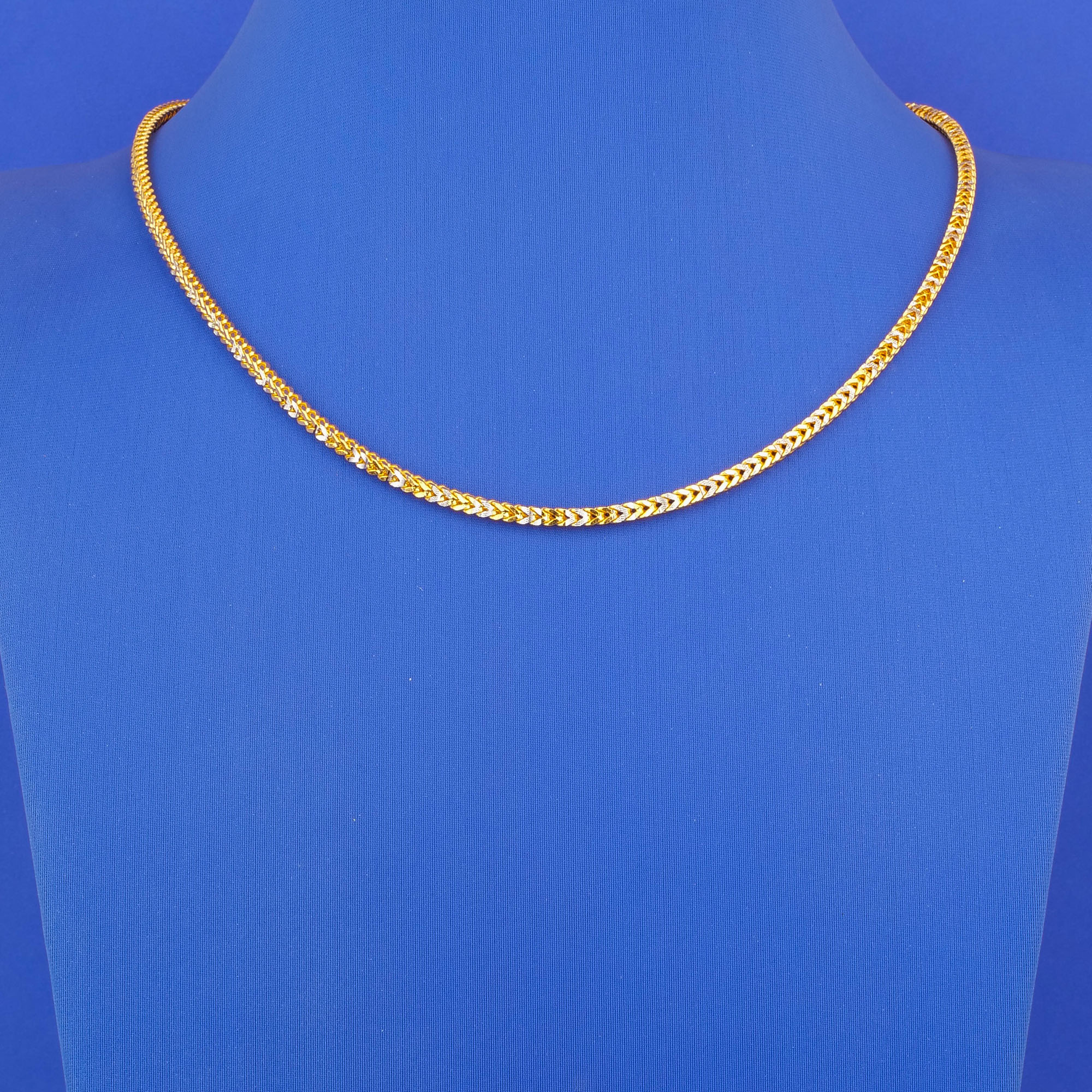 22K Two-Tone Gold Chain