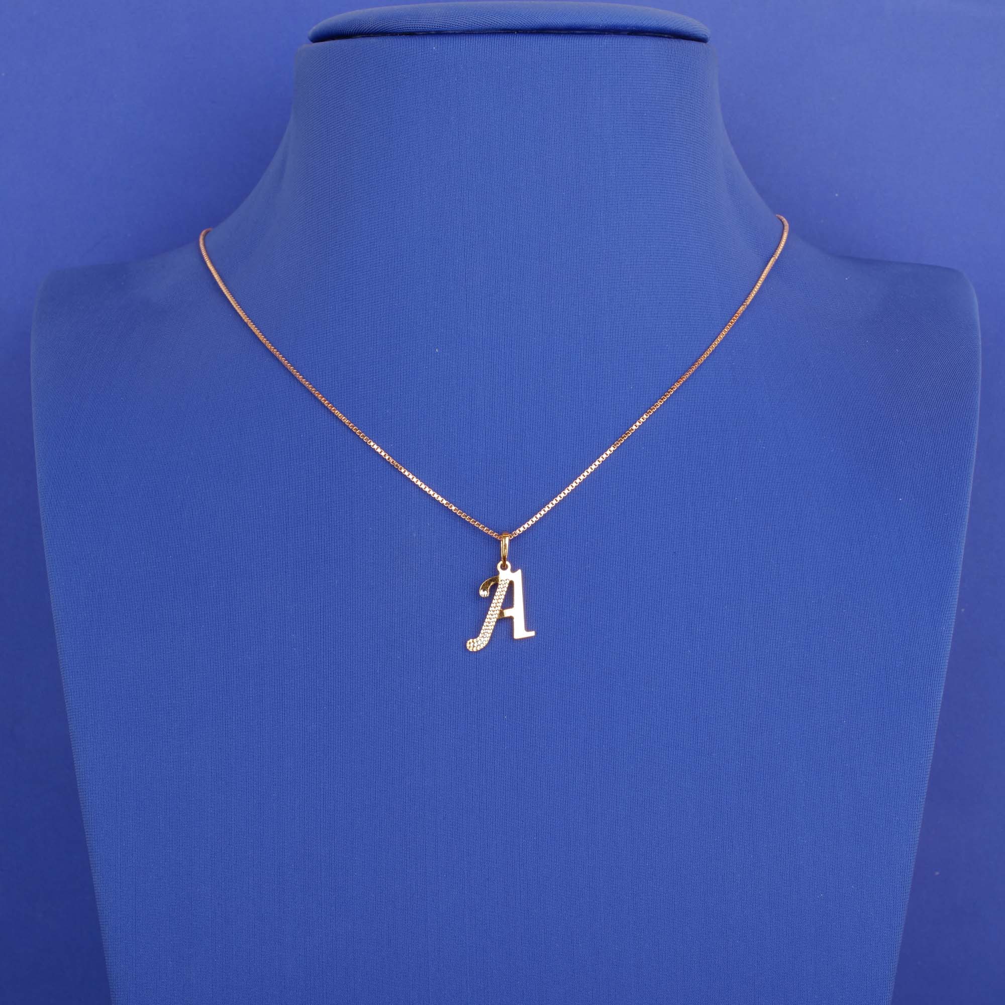 22K 'A' Tri-Color Pendant (chain not included)