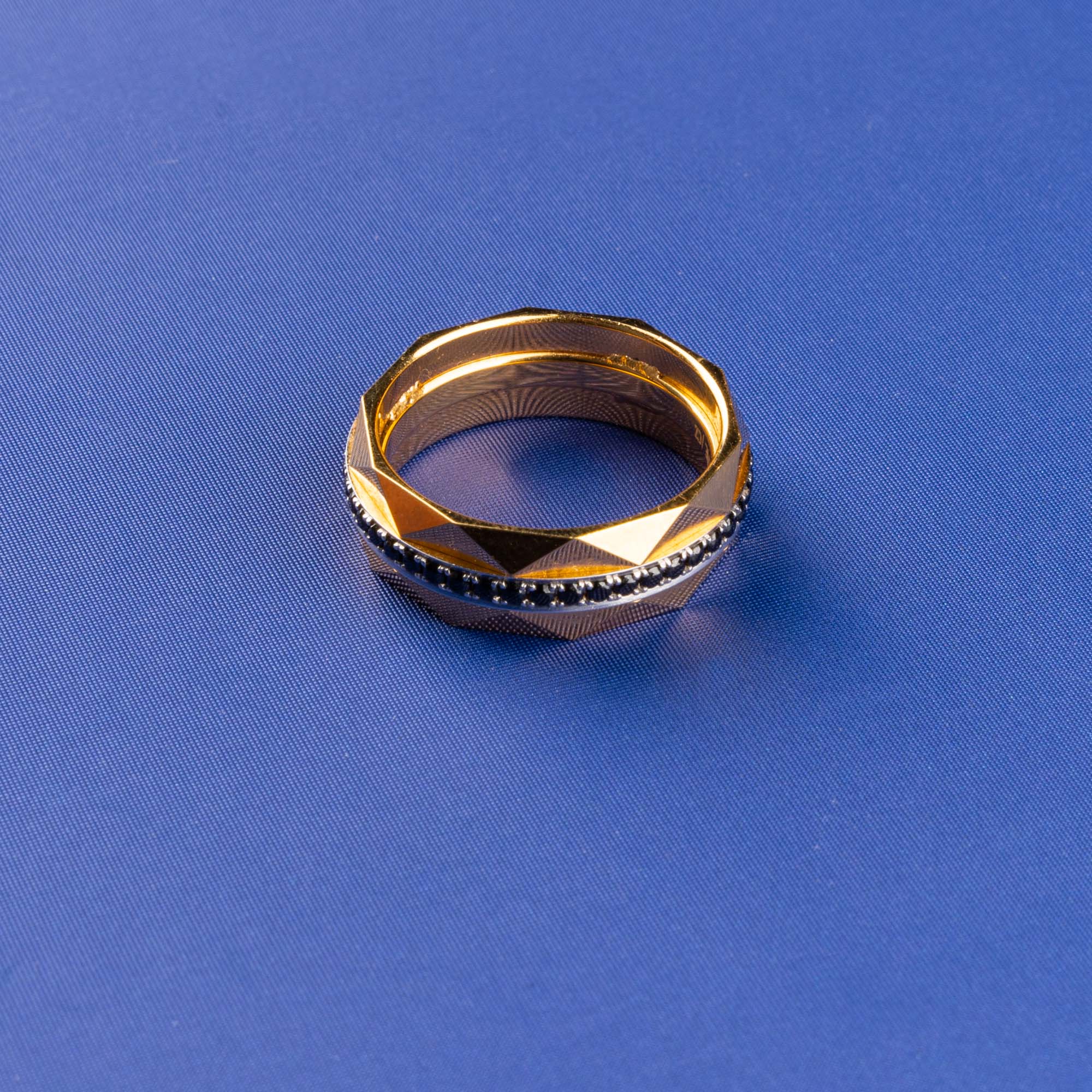 Handmade Black CZ Beauty 22K Gold Band