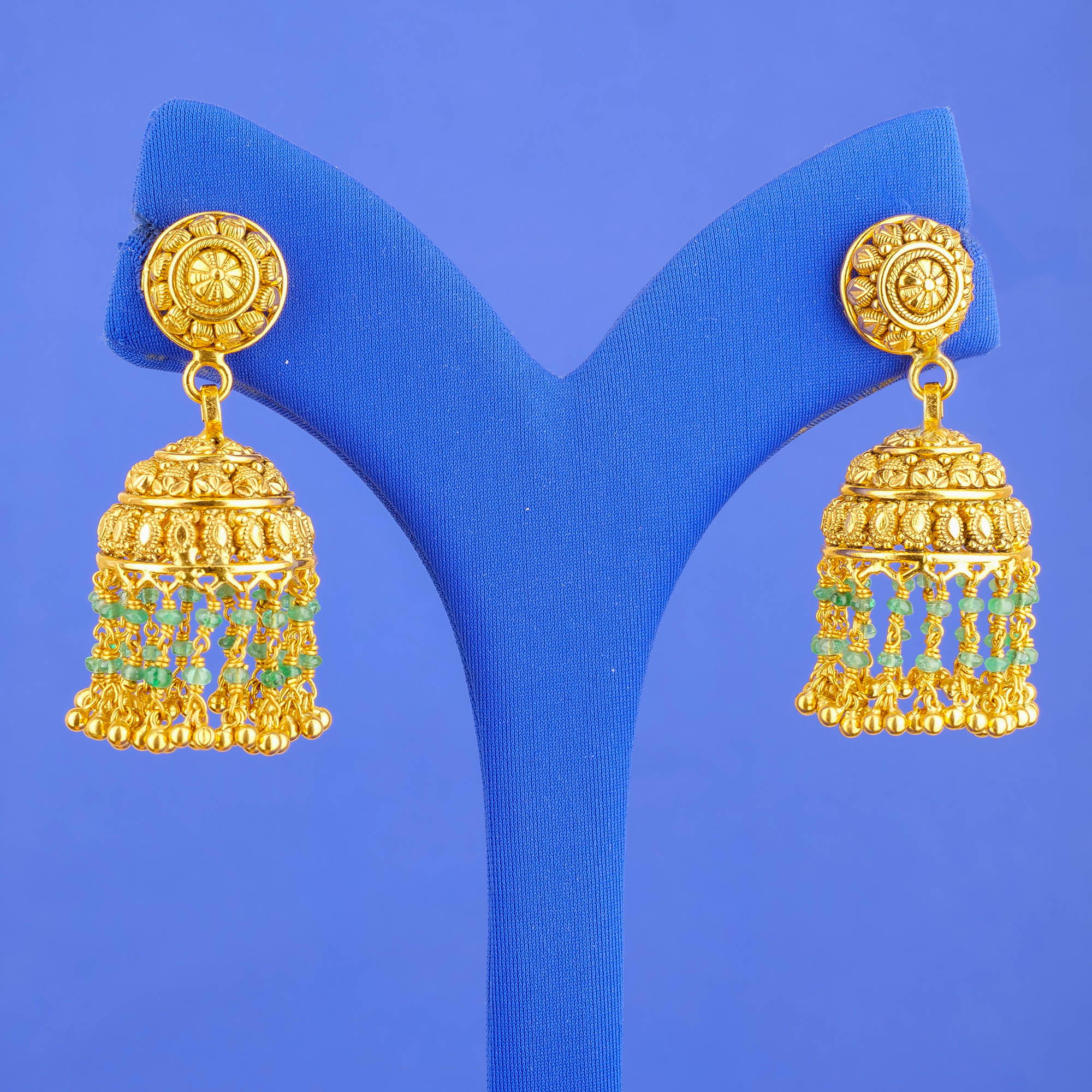 22K Gold 'Antique' Earrings