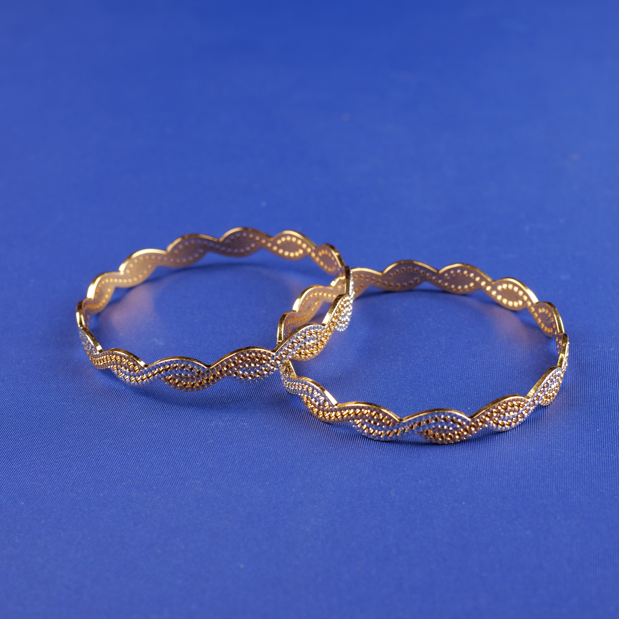 22K Baby Two-Tone Gold Bangles