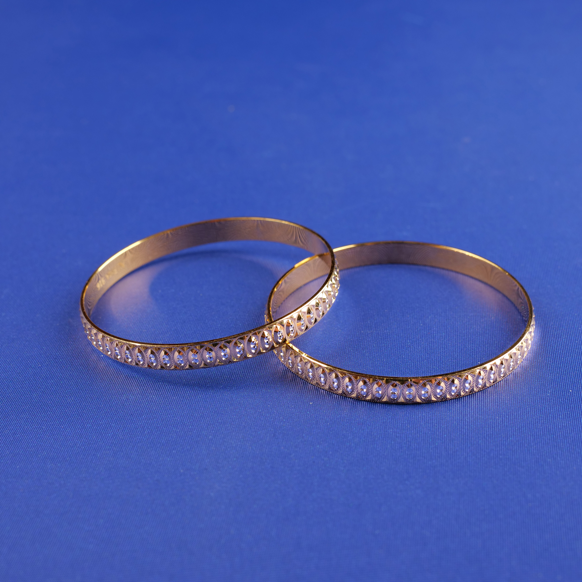 22K Baby Two-Tone Gold Bangles