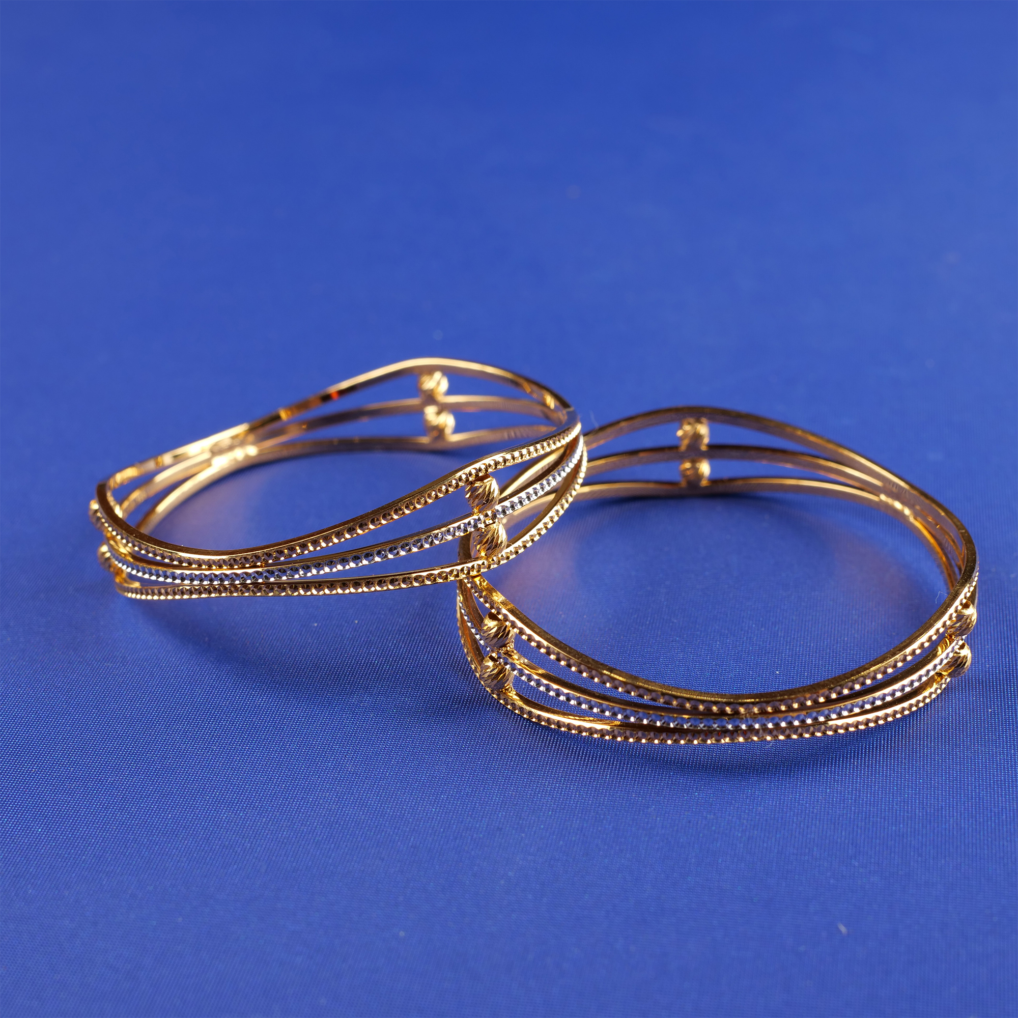 22K Baby Tri-color Gold Bangles