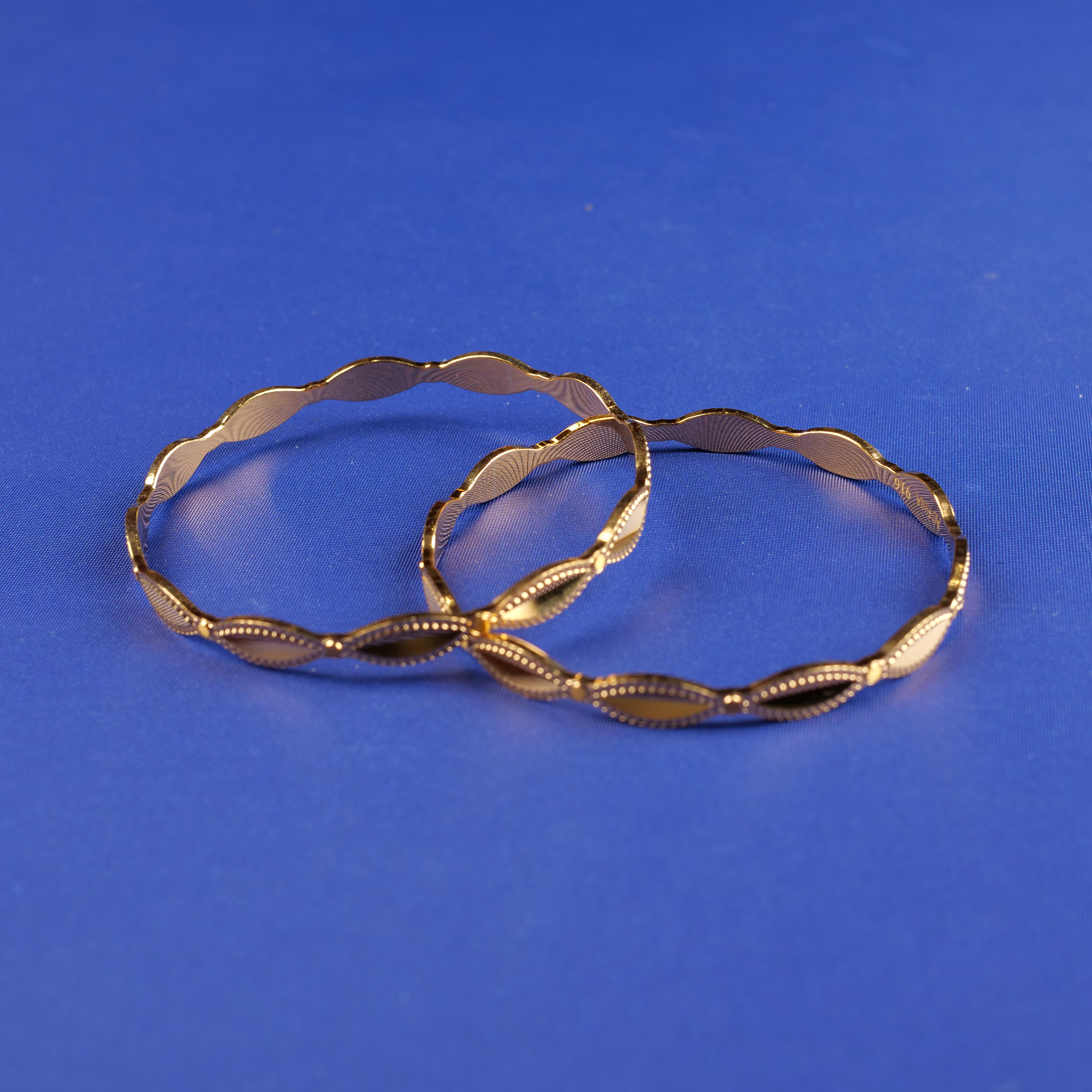 22K Baby 'Fancy' Gold Bangles