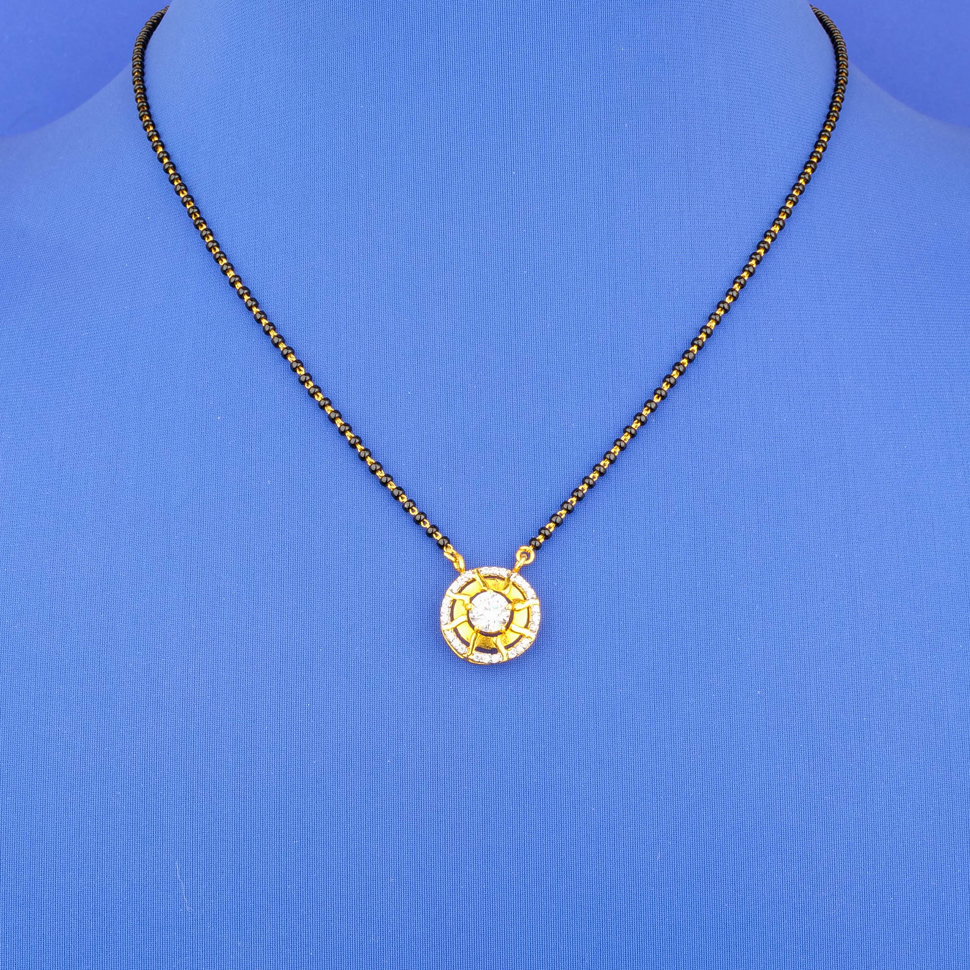 22K Gold Cz Mangalsutra Necklace