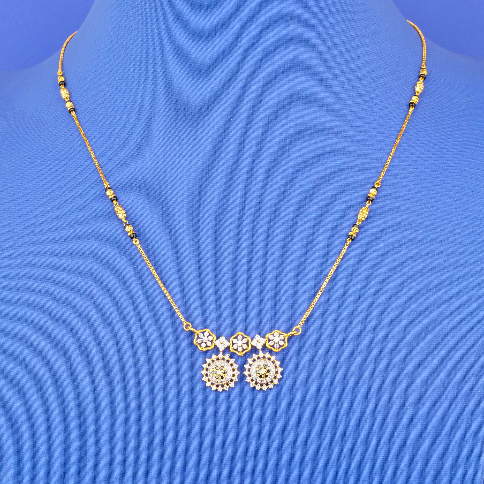 22K Gold CZ Mangalsutra Necklace