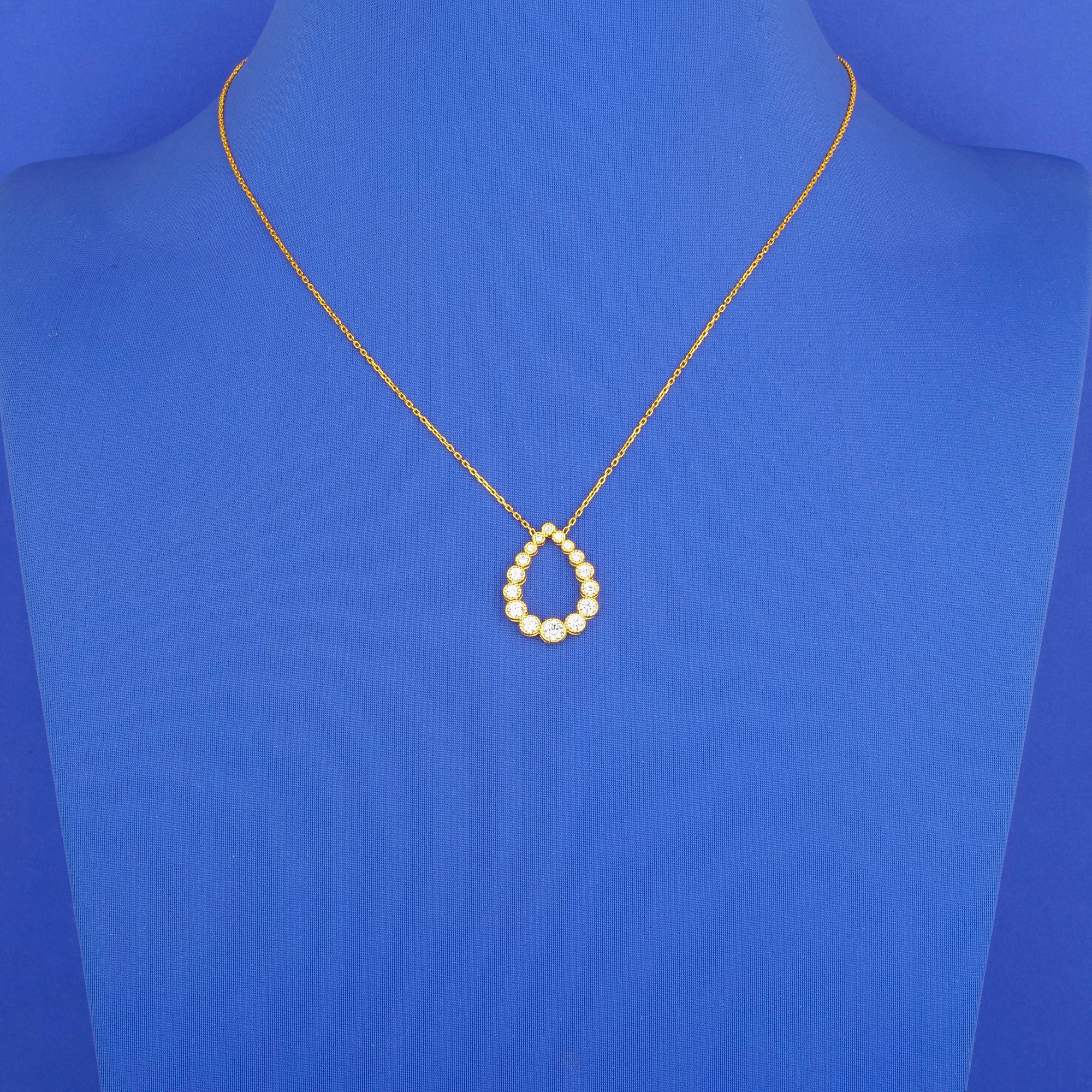 22K Gold CZ Necklace