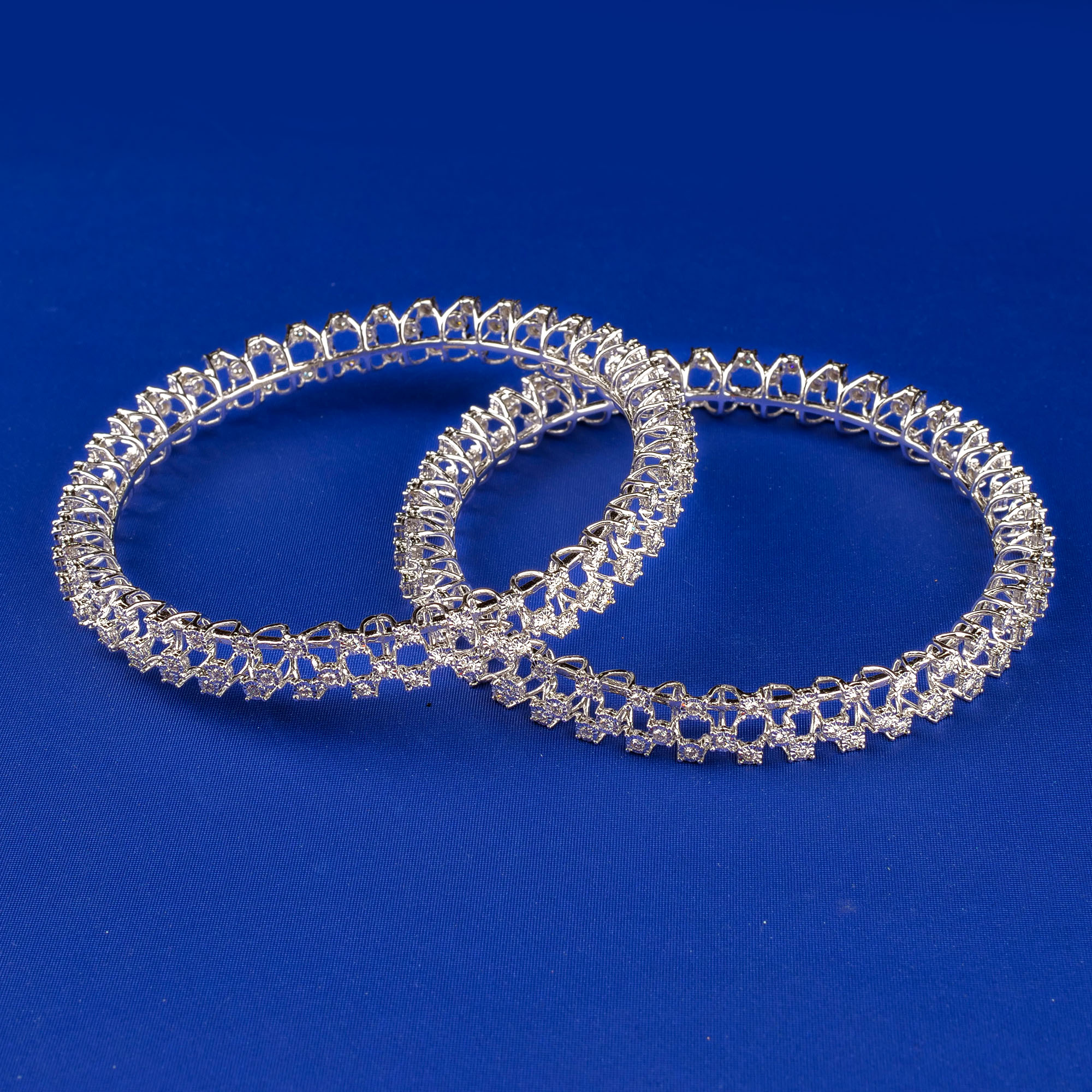 18K WG Diamond Bangles