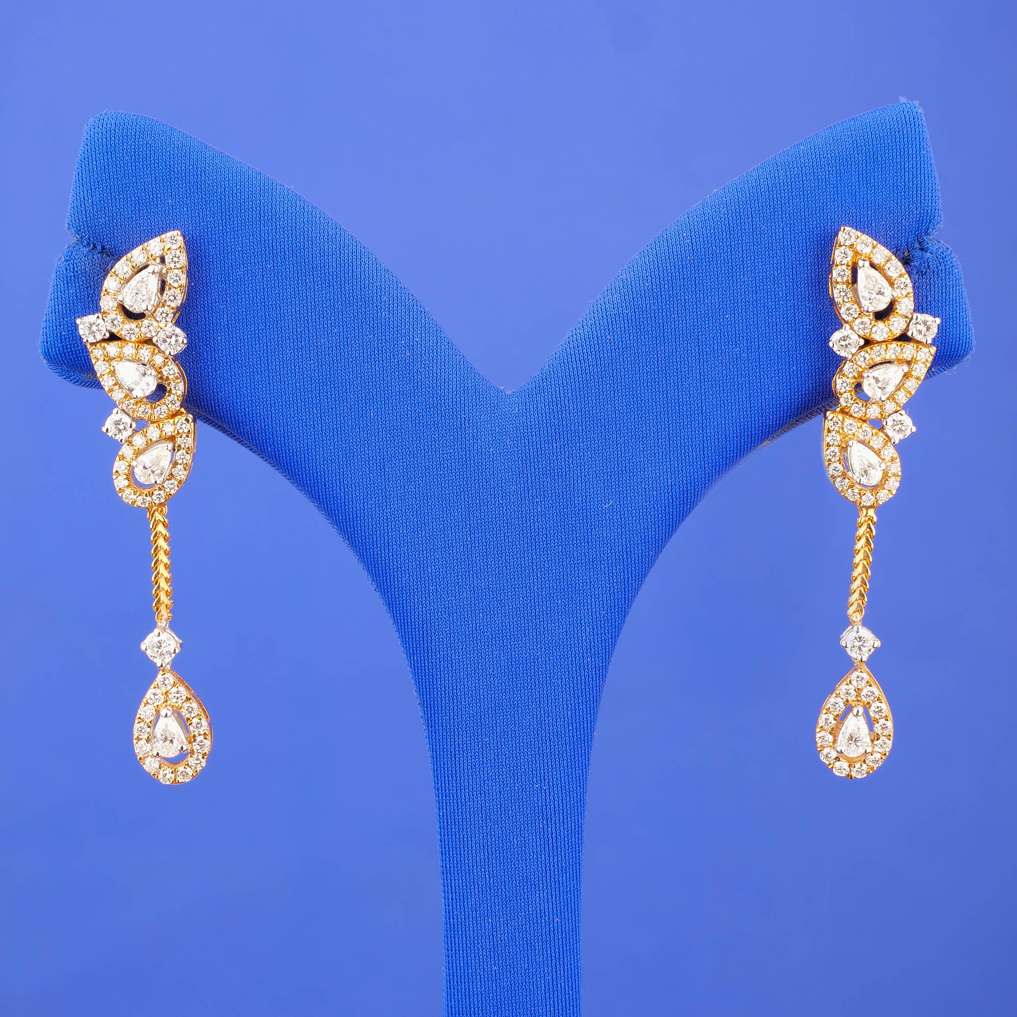 18K RG Diamond Earrings