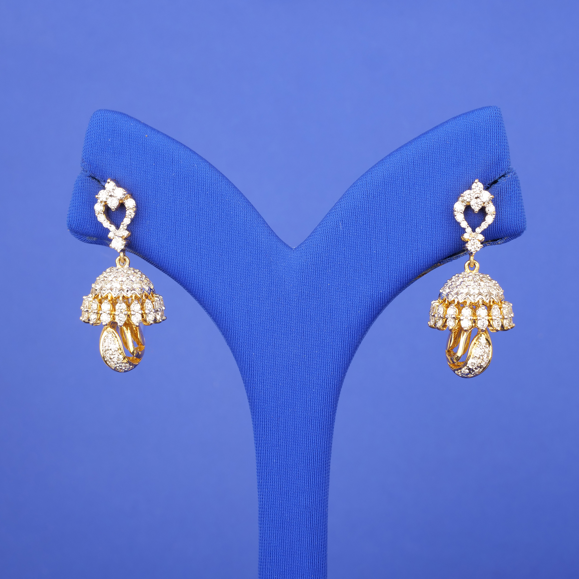 18K YG Diamond 'Jhumka' Earrings