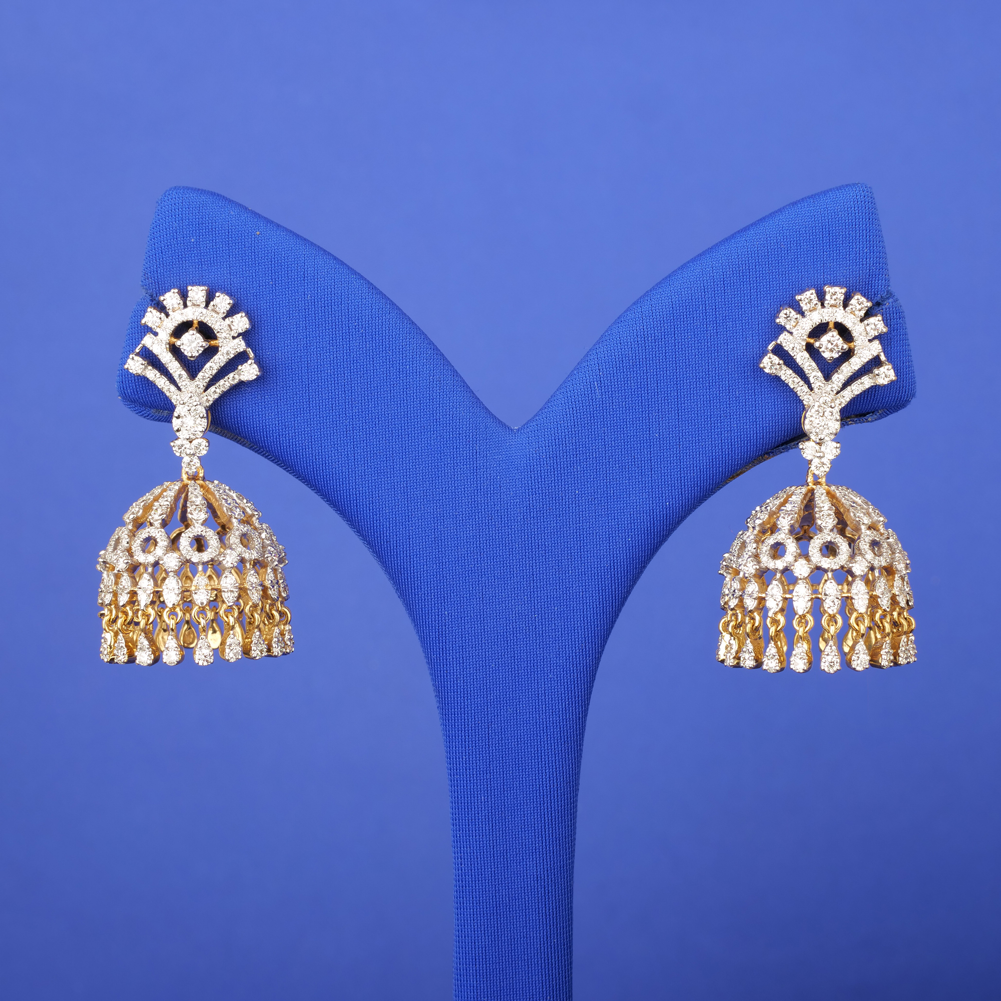 18K YG Diamond 'Jhumka' Earrings