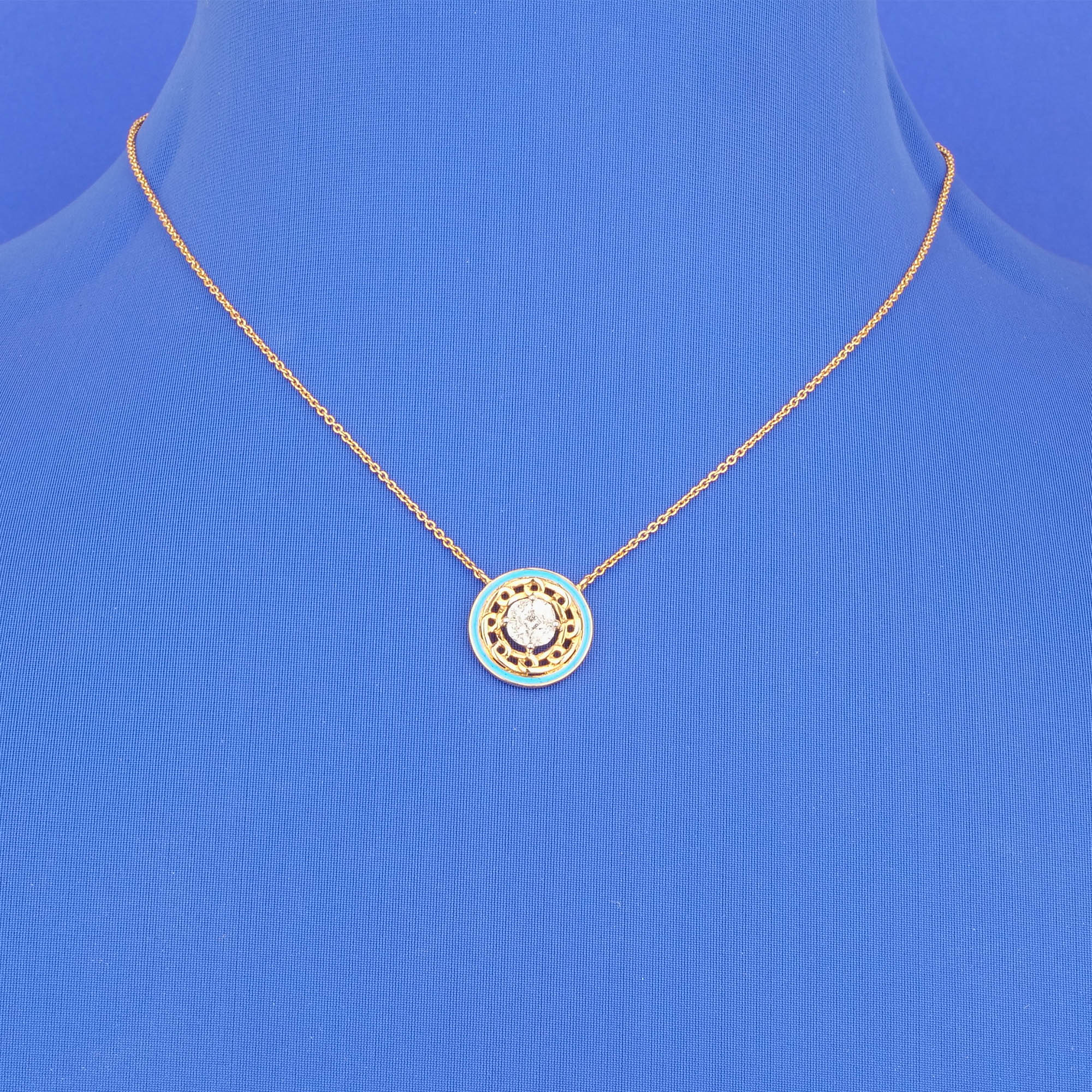 18K Rose Gold Diamond Necklace