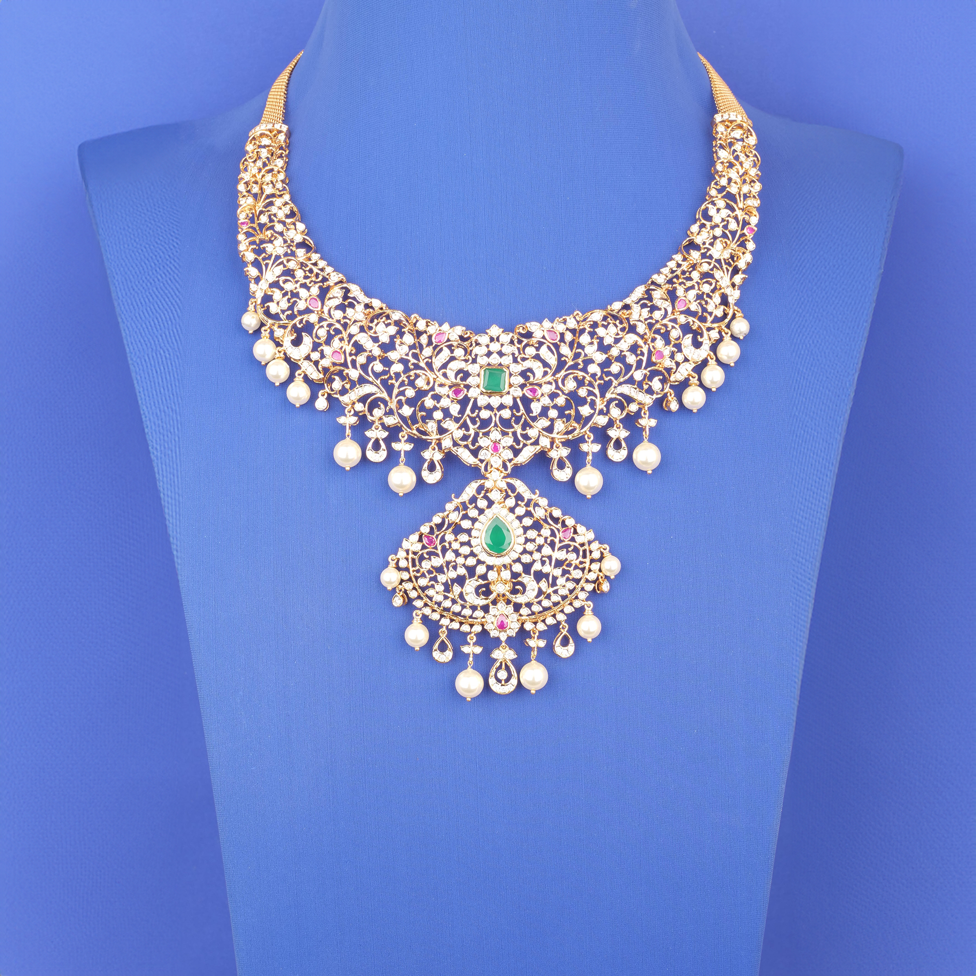 18K RG Diamond Necklace