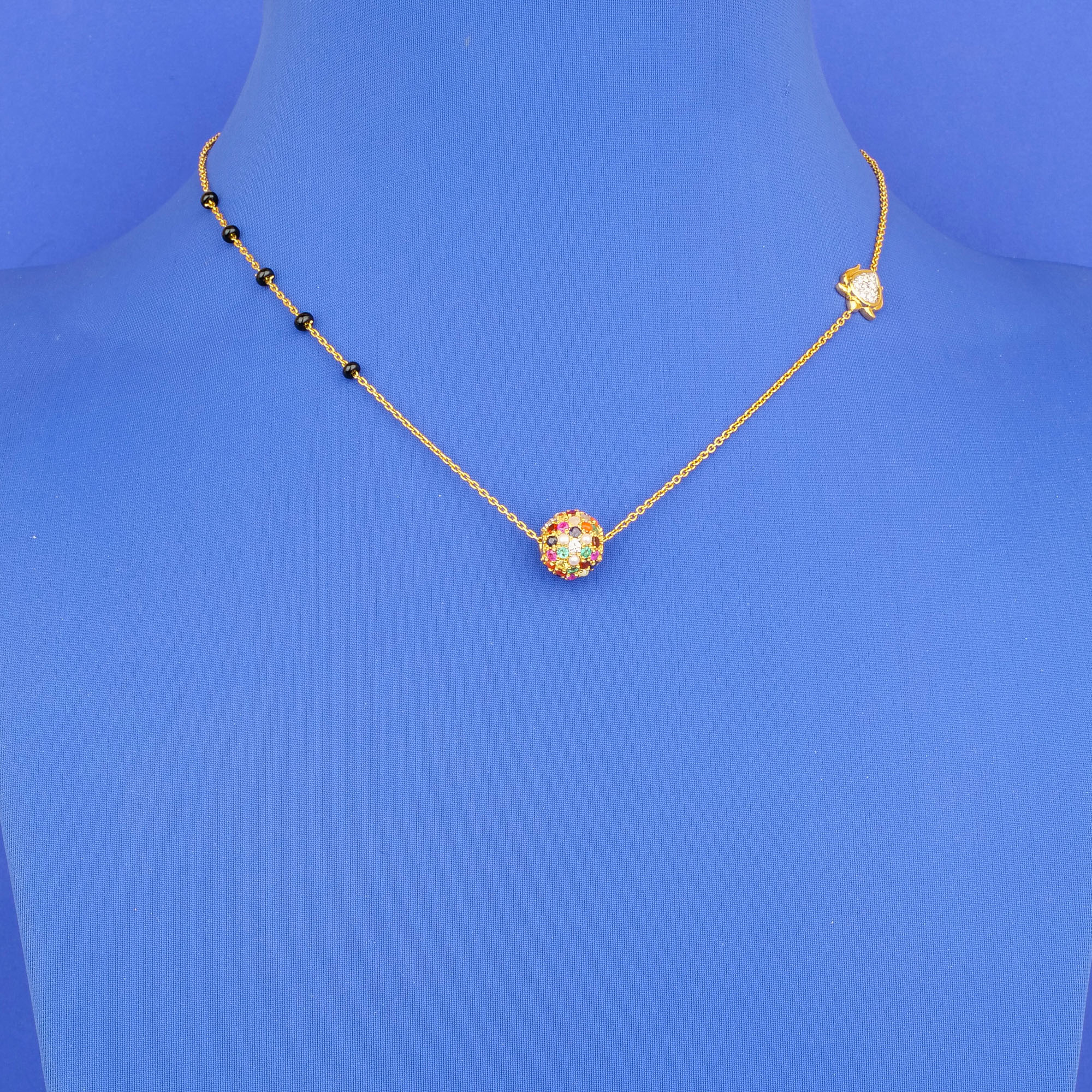 18K YG Diamond Mangalsutra Necklace w/ CS