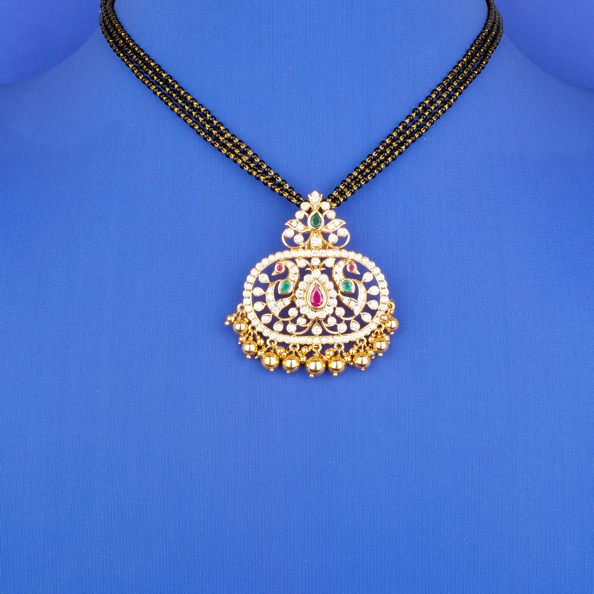 18K RG Diamond Mangalsutra Necklace w/ CS