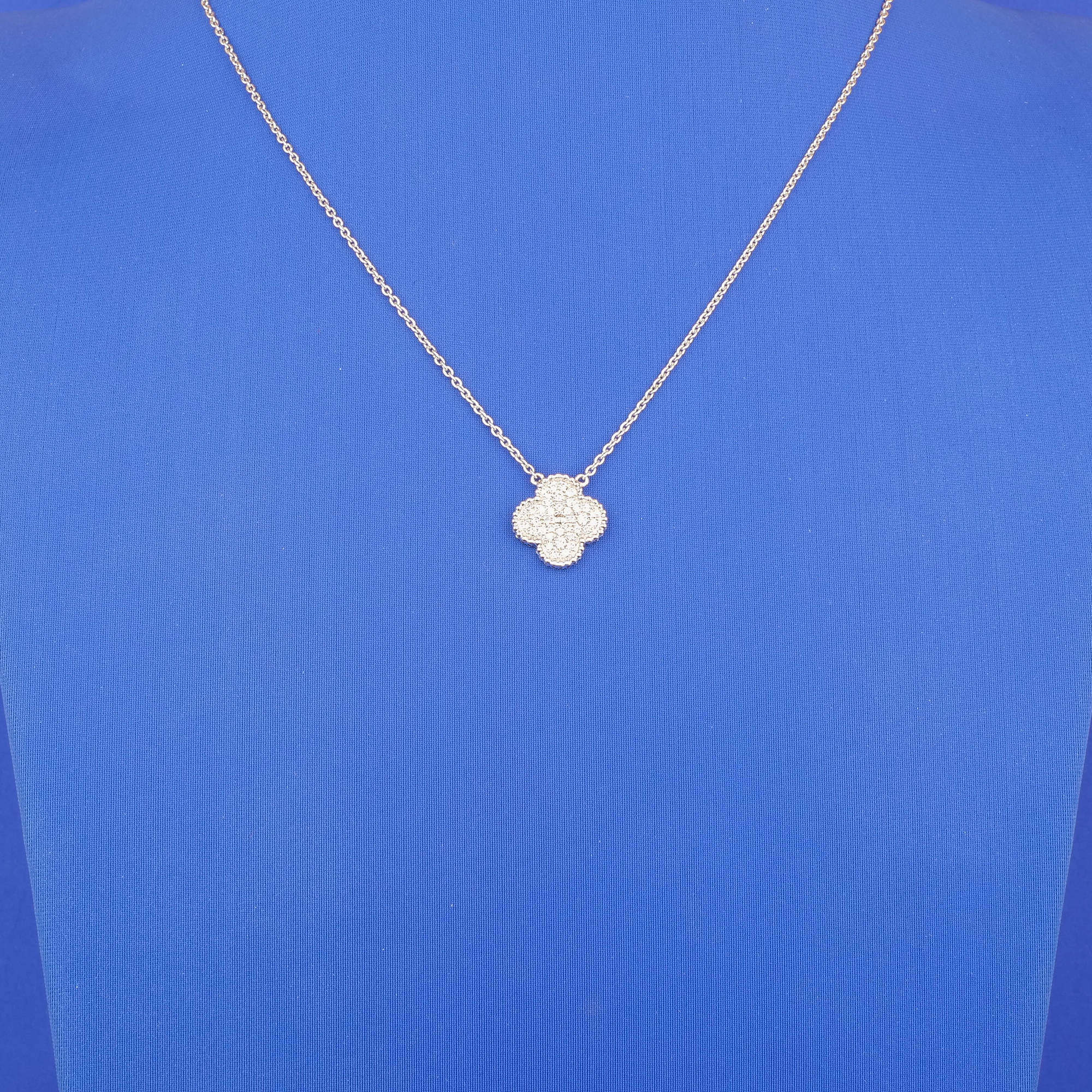 18K WG Diamond 'Clover' Necklace