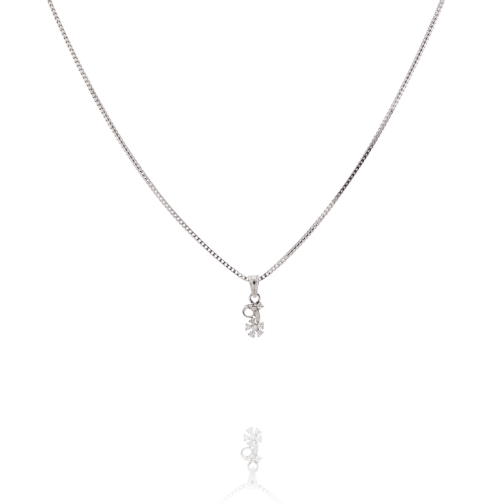Handmade 18K White Gold Diamond Pendant (chain not included)