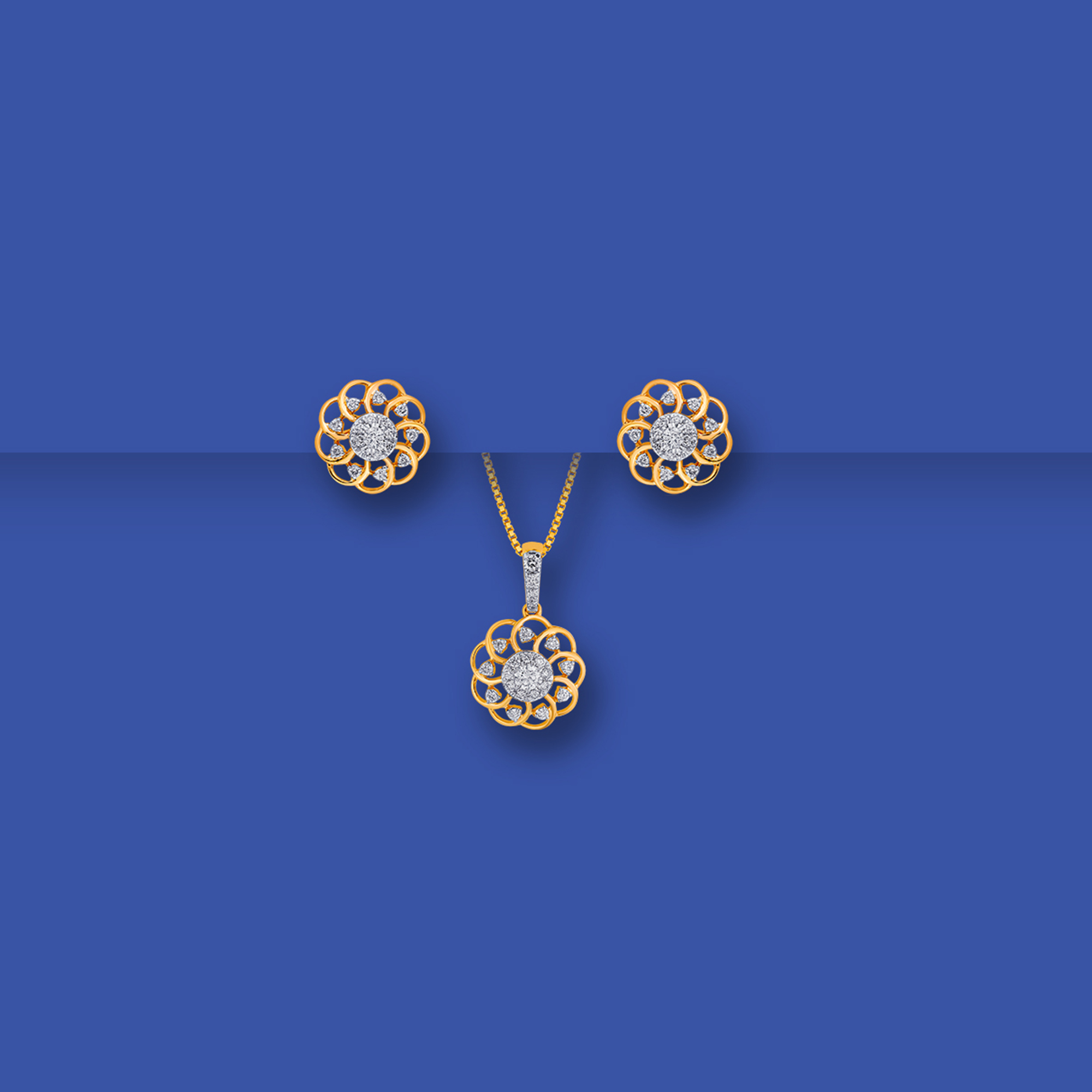 18K Diamond PE Set (chain not included)