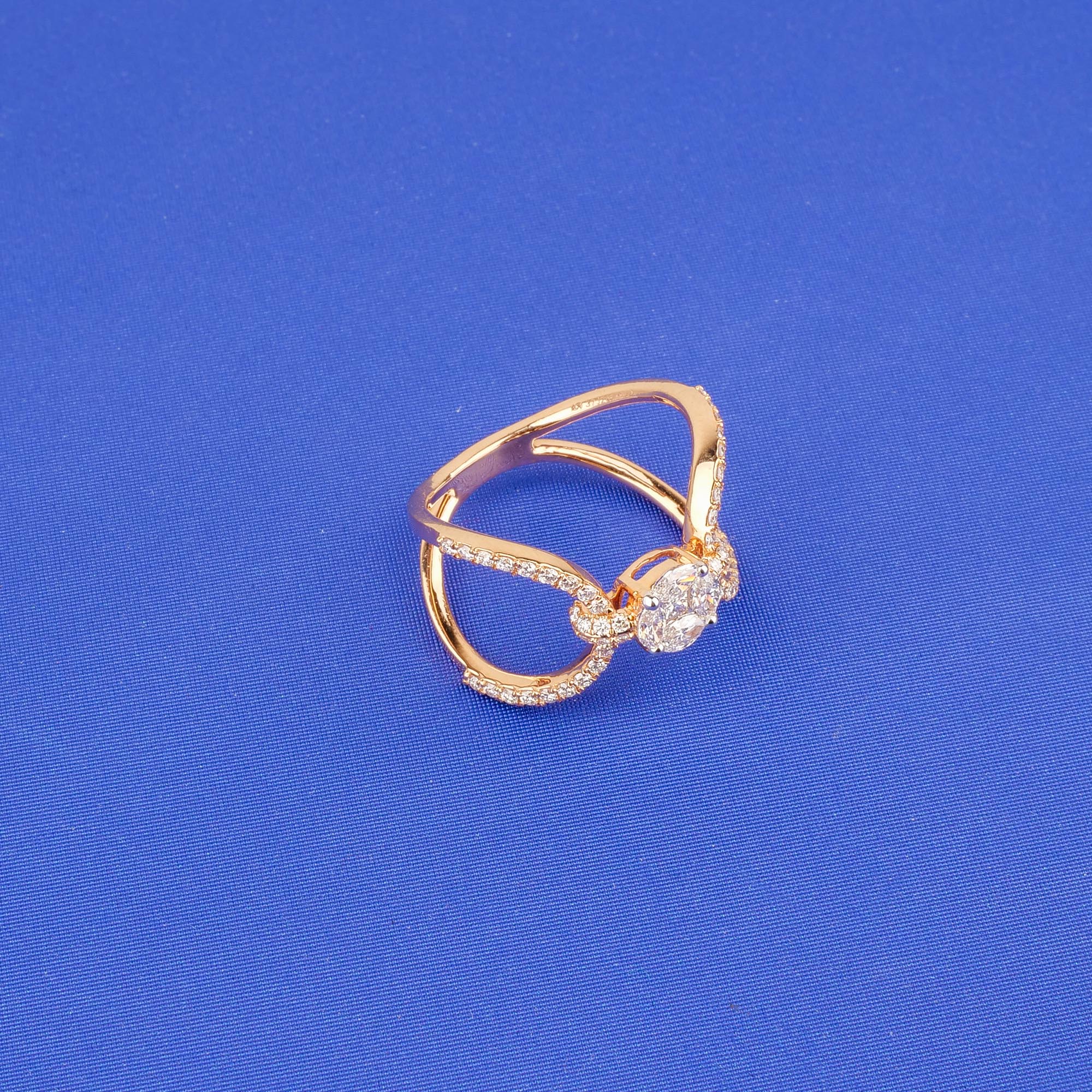 18K Rose Gold Diamond Ring