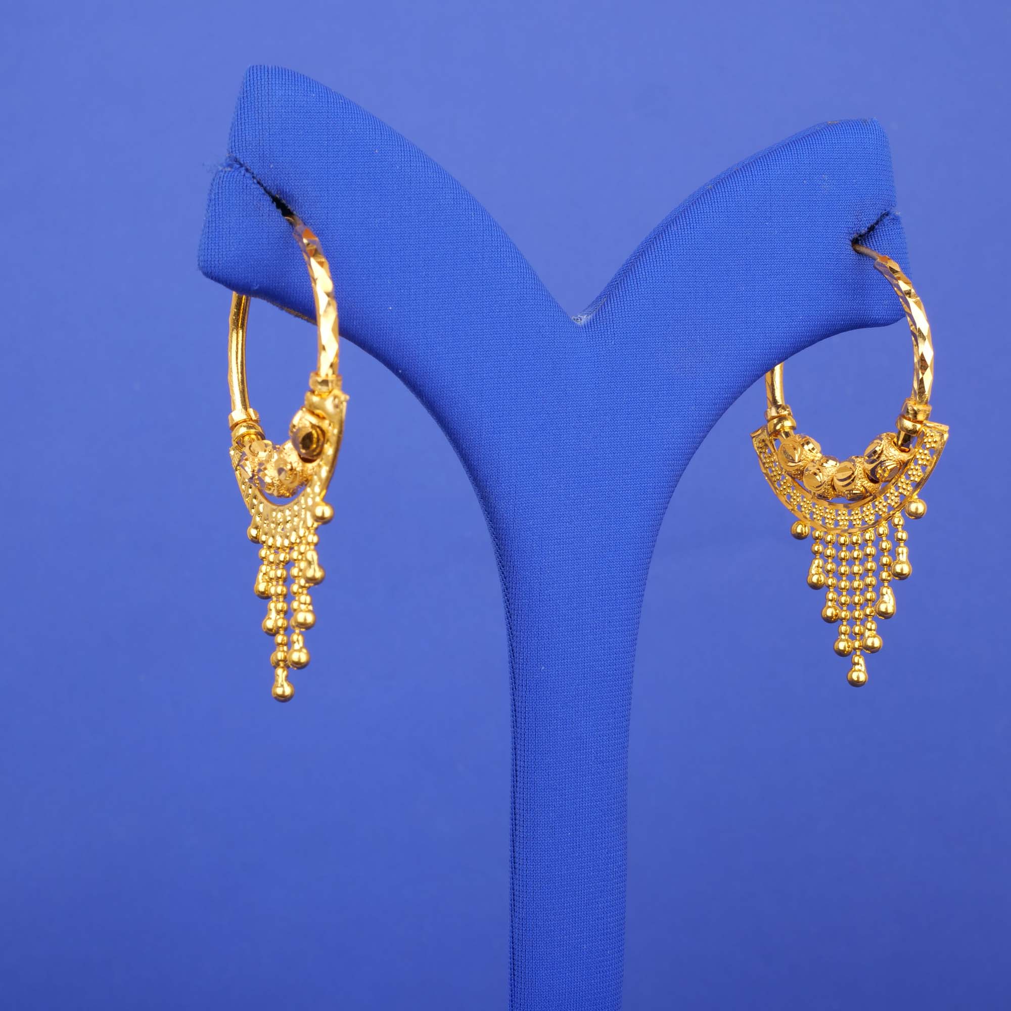 22K Gold Bali Earrings