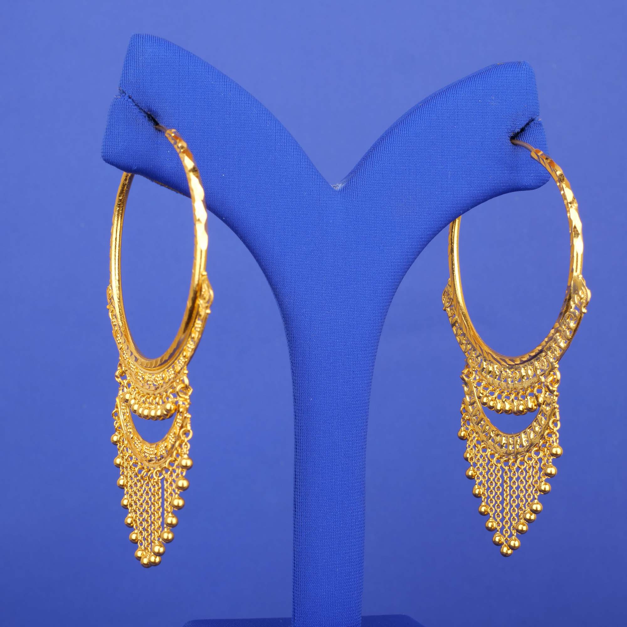 22K Gold Bali Earrings