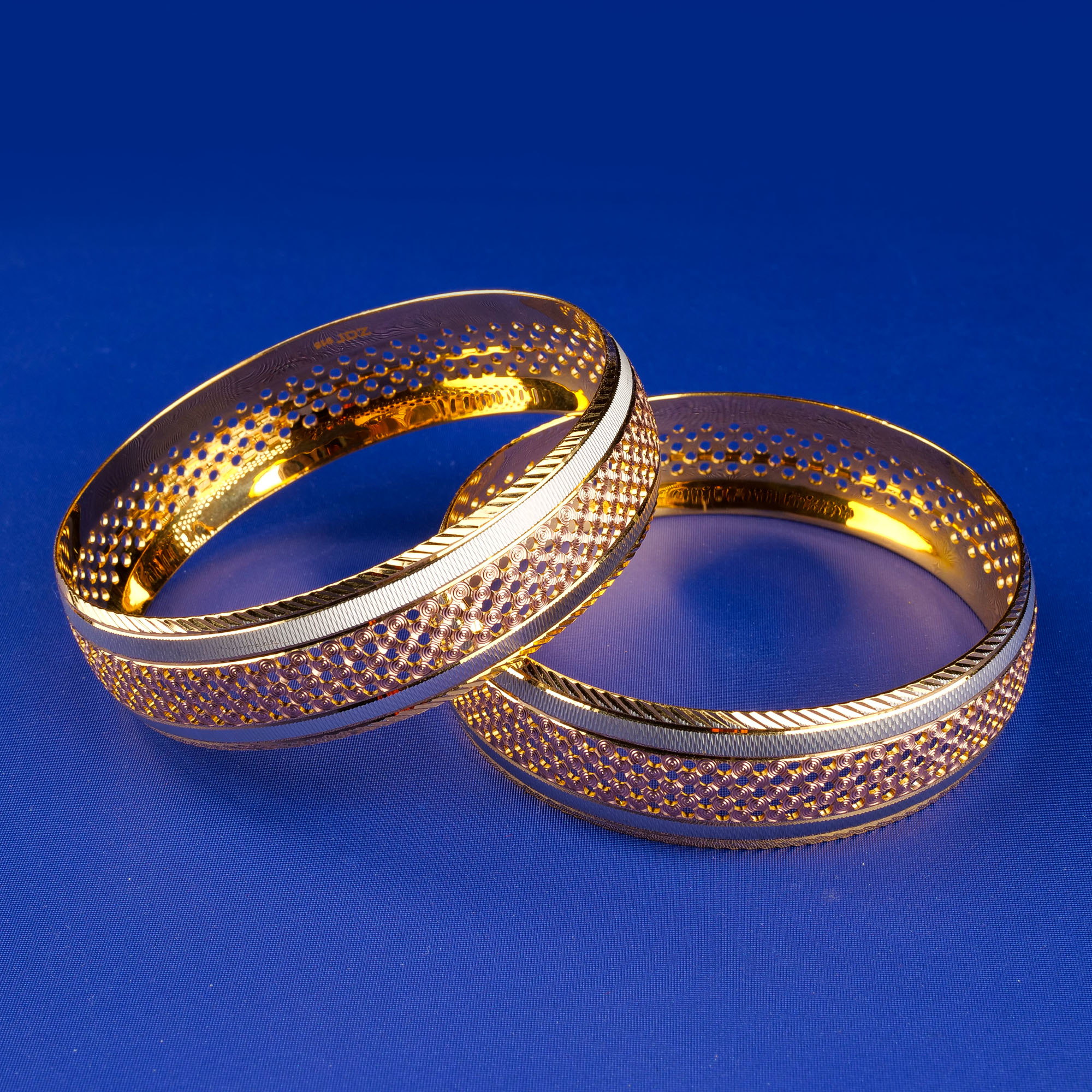 22K Gold Two-Tone Bangles