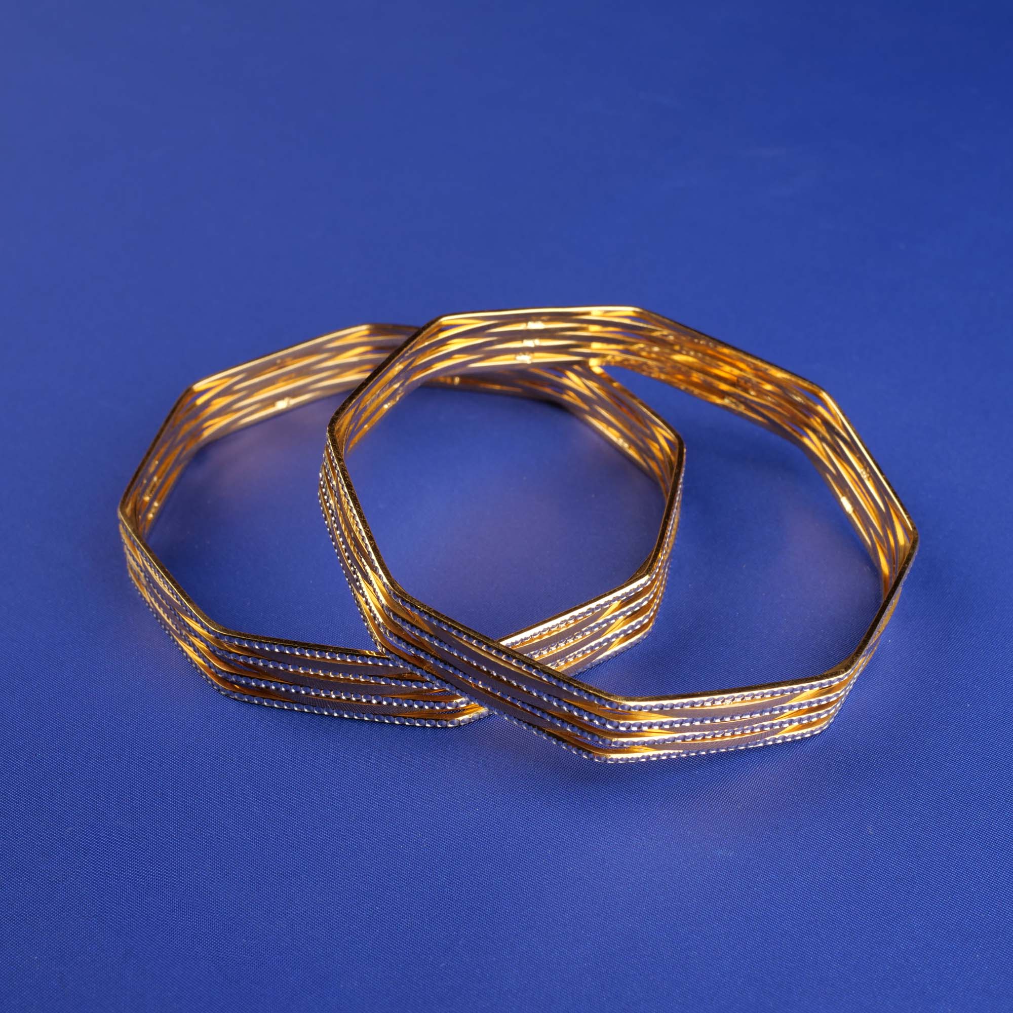 22K Gold Two-Tone Bangles