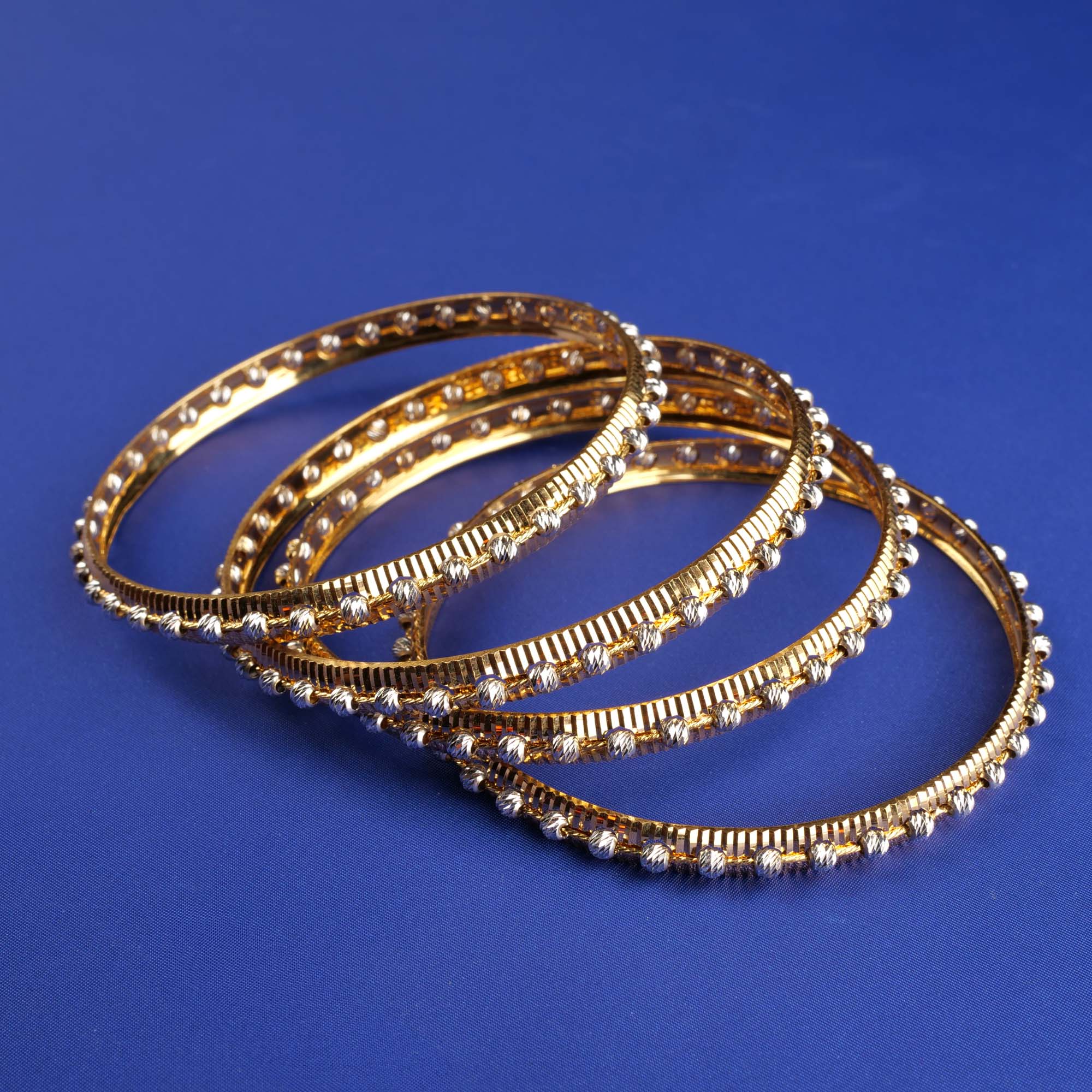 22K Gold Two-Tone Bangles