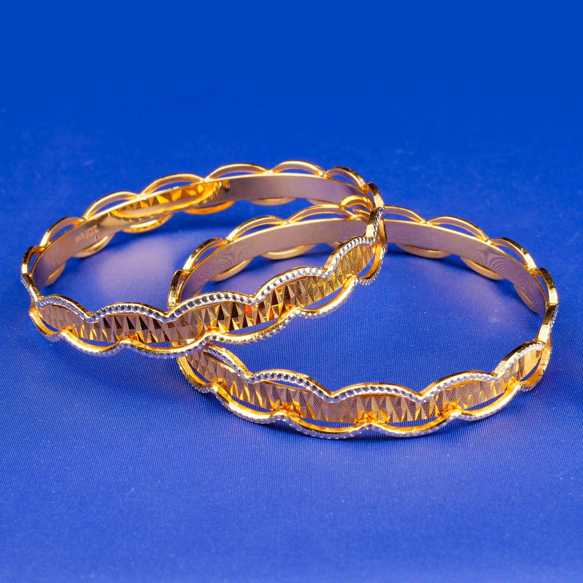 22K Gold Two-Tone Bangles