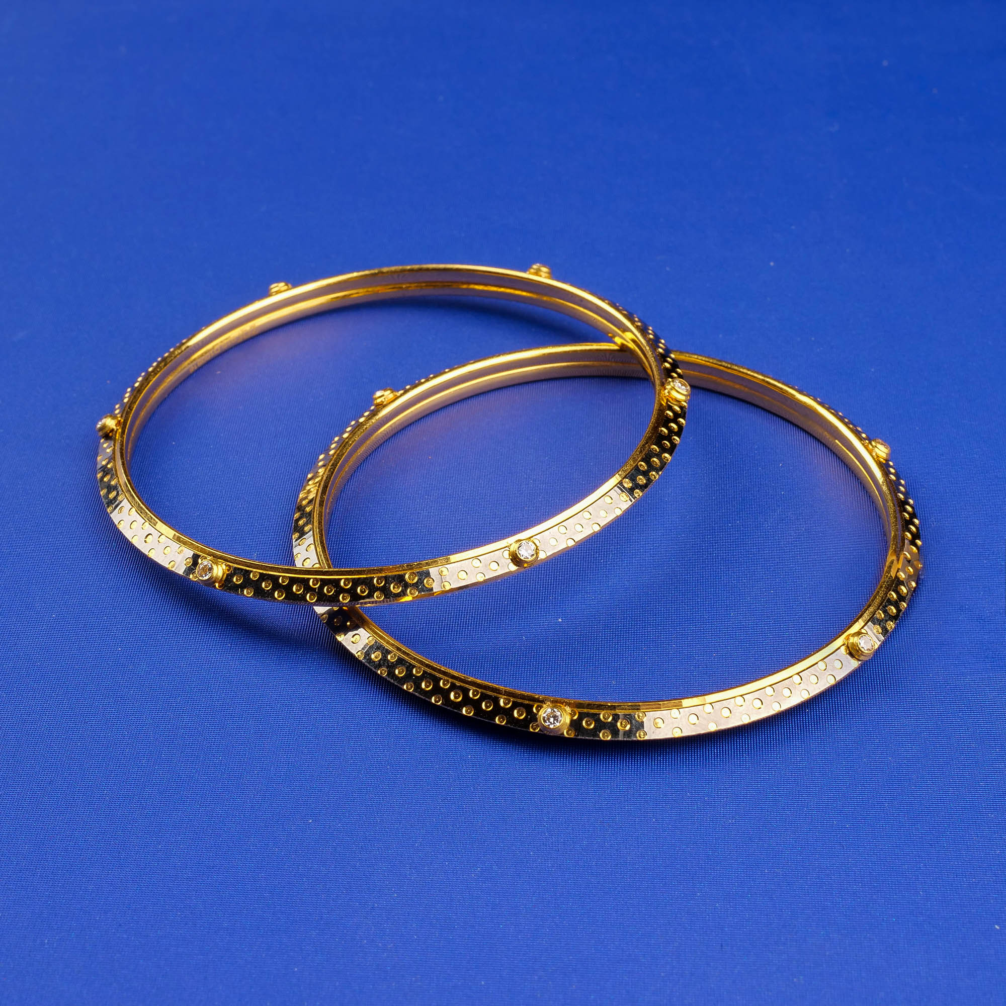 22K Gold Two-Tone Bangles