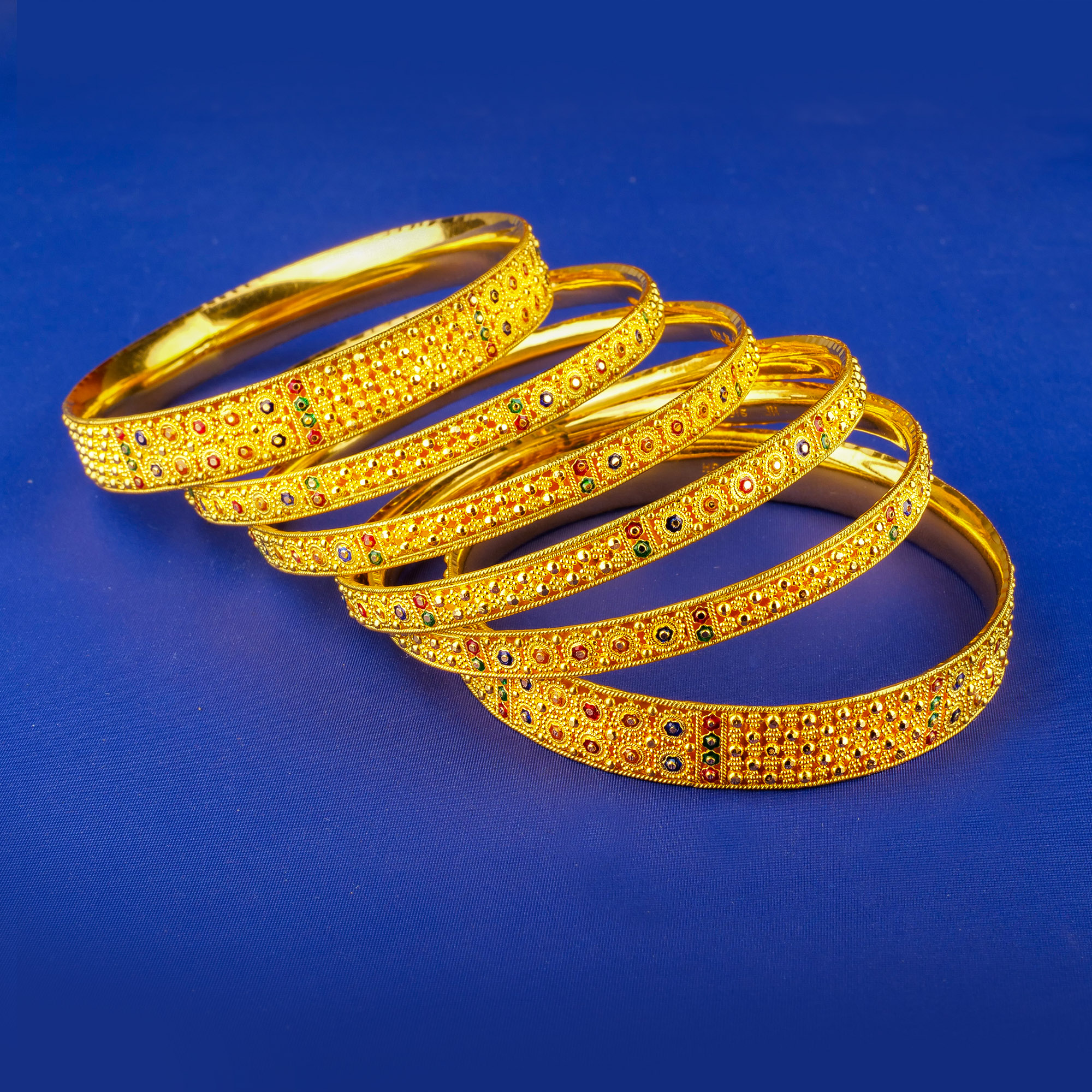 22K Gold Minakari Bangles