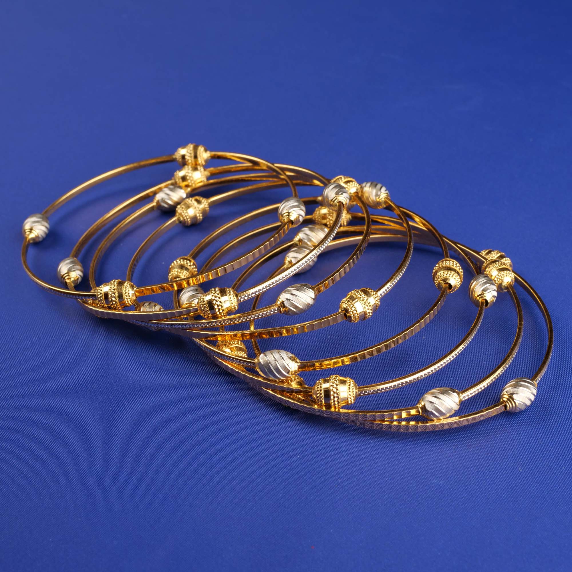 22K Gold Two-Tone Bangles