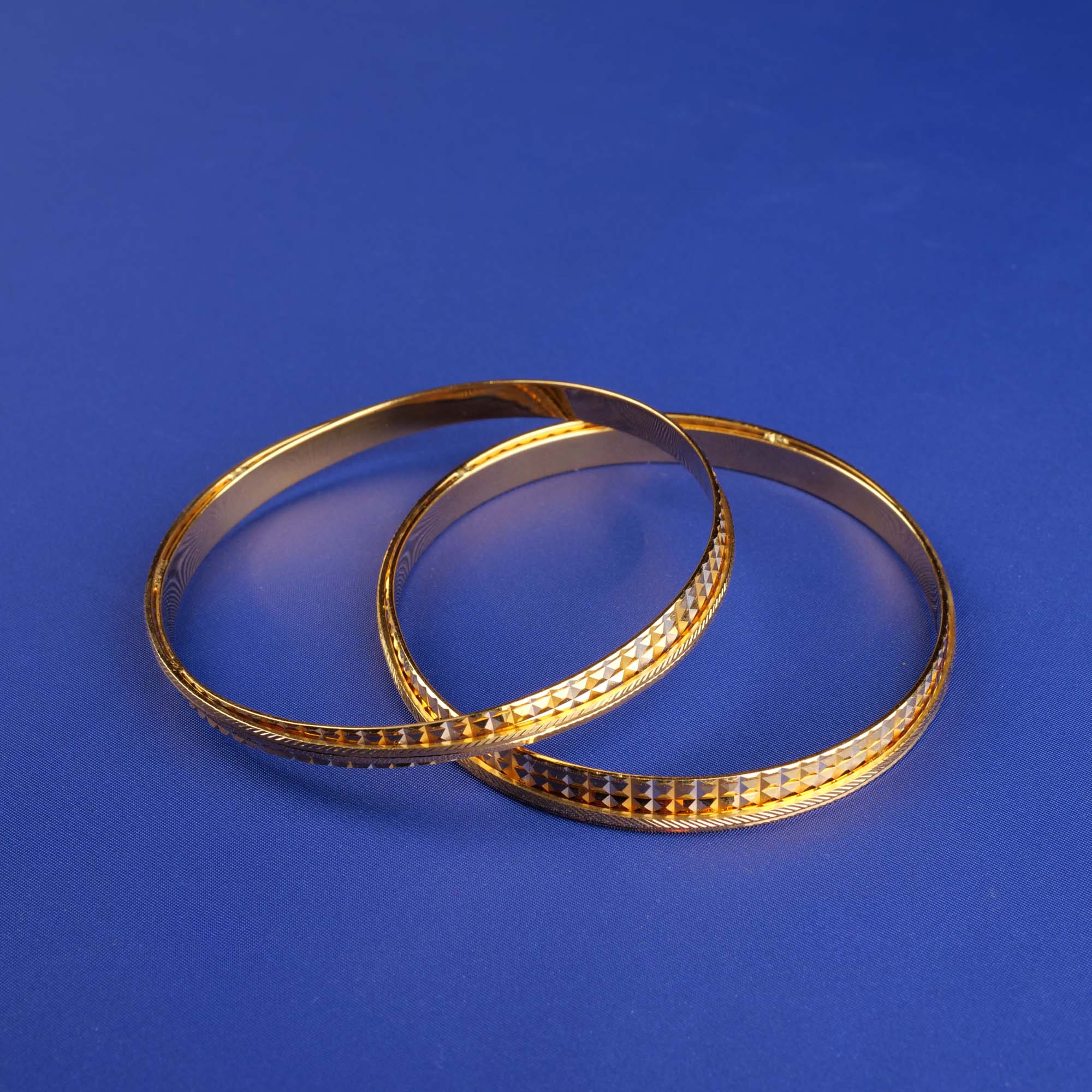 22K Two-Tone Gold Bangles