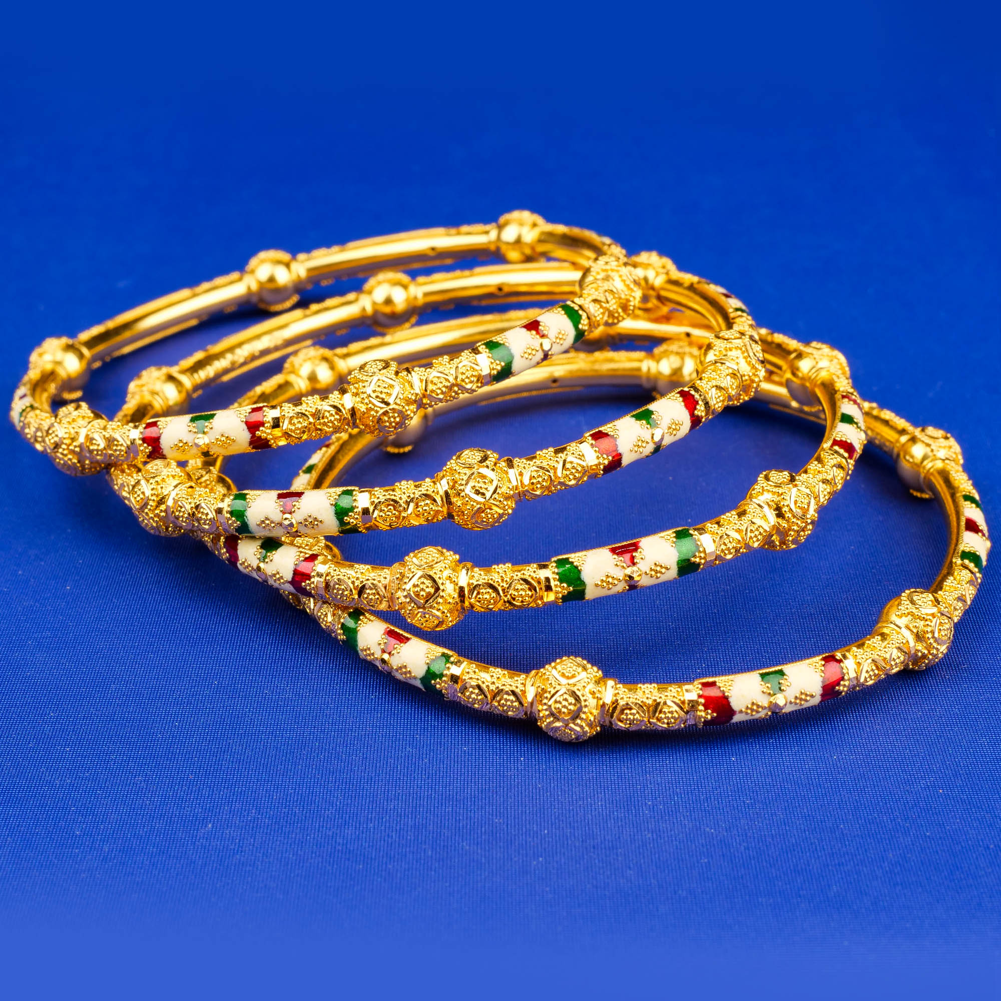 22K Minakari Gold Bangles