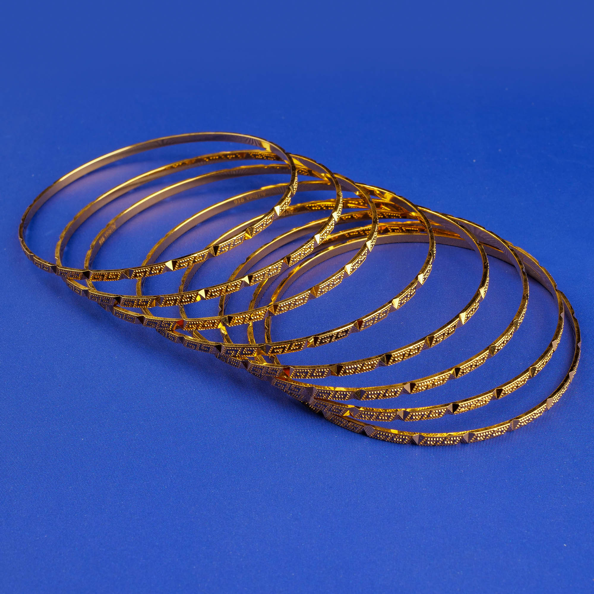 22K 'Fancy' Gold Bangles