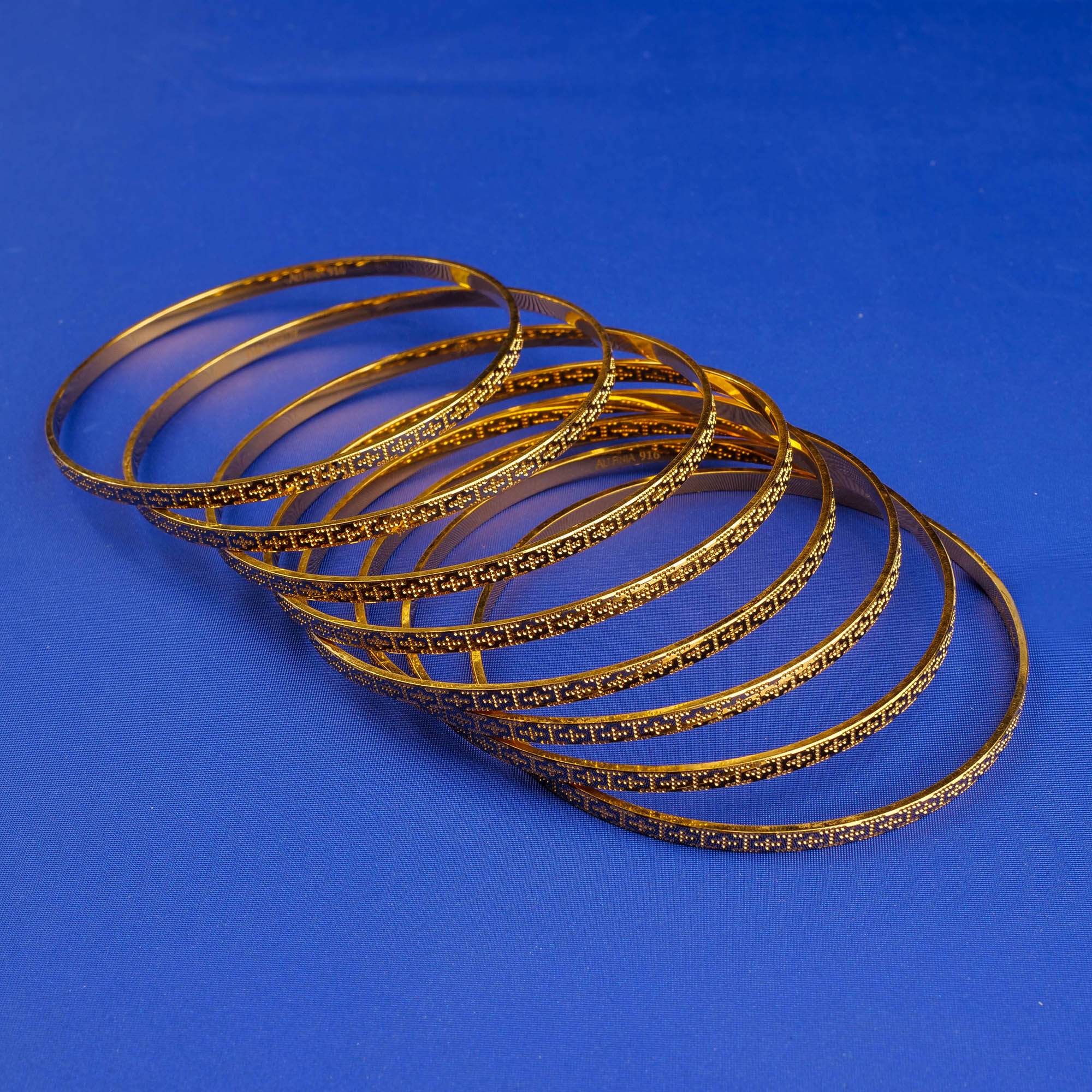 22K 'Fancy' Gold Bangles