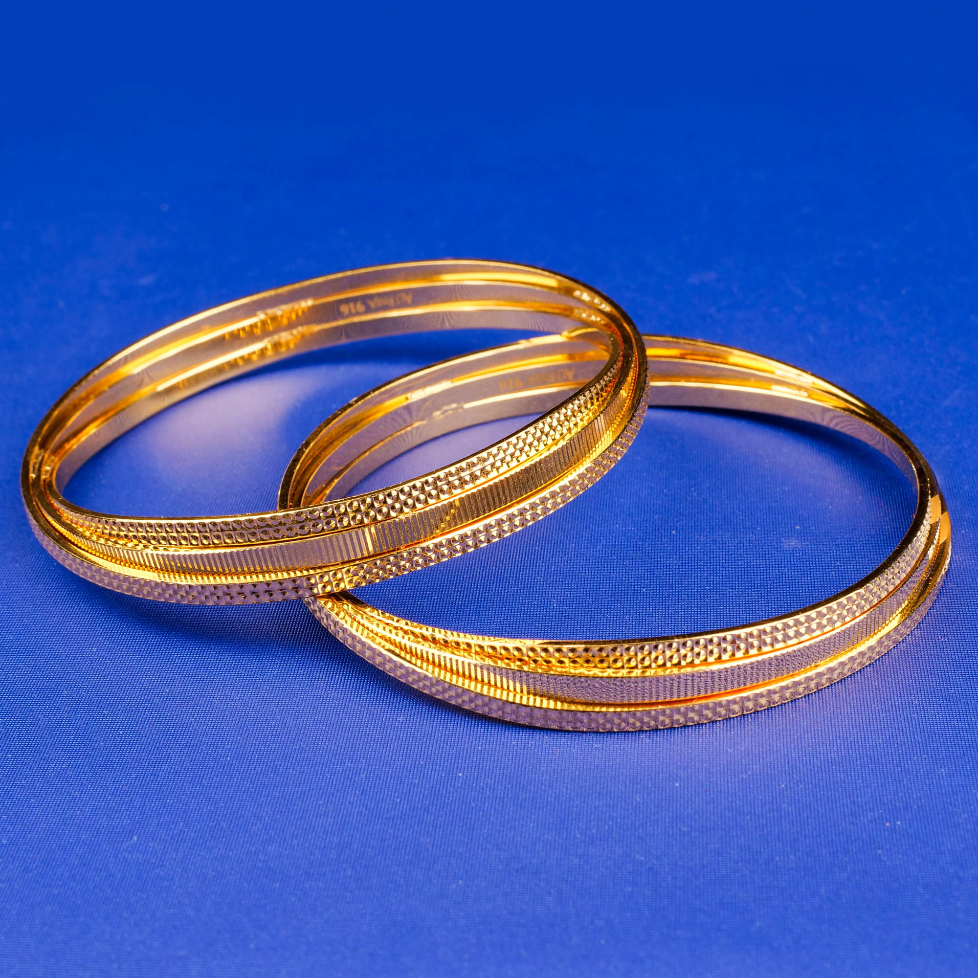 22K 'Fancy' Gold Bangles