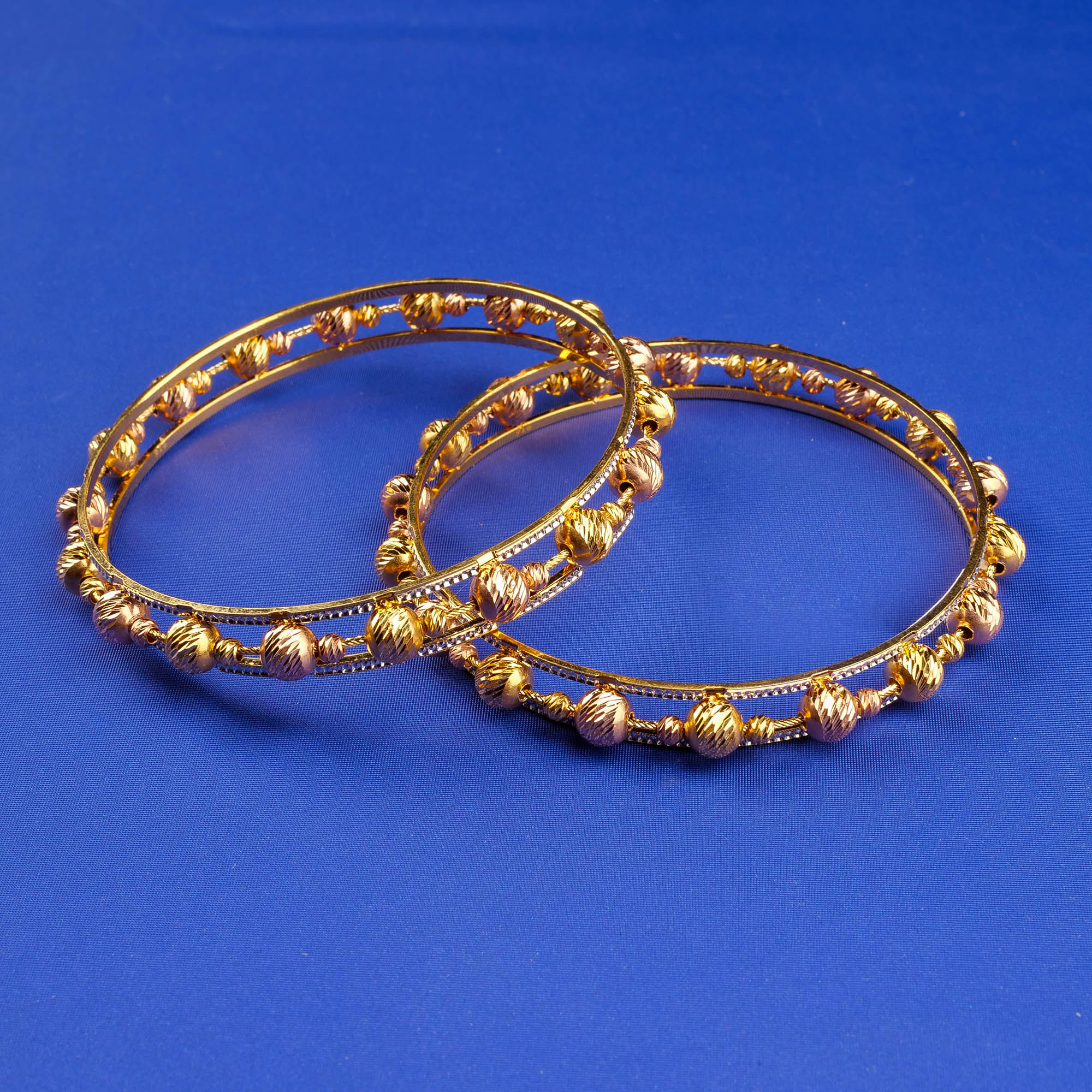 22K Tri-Color Gold Bangles