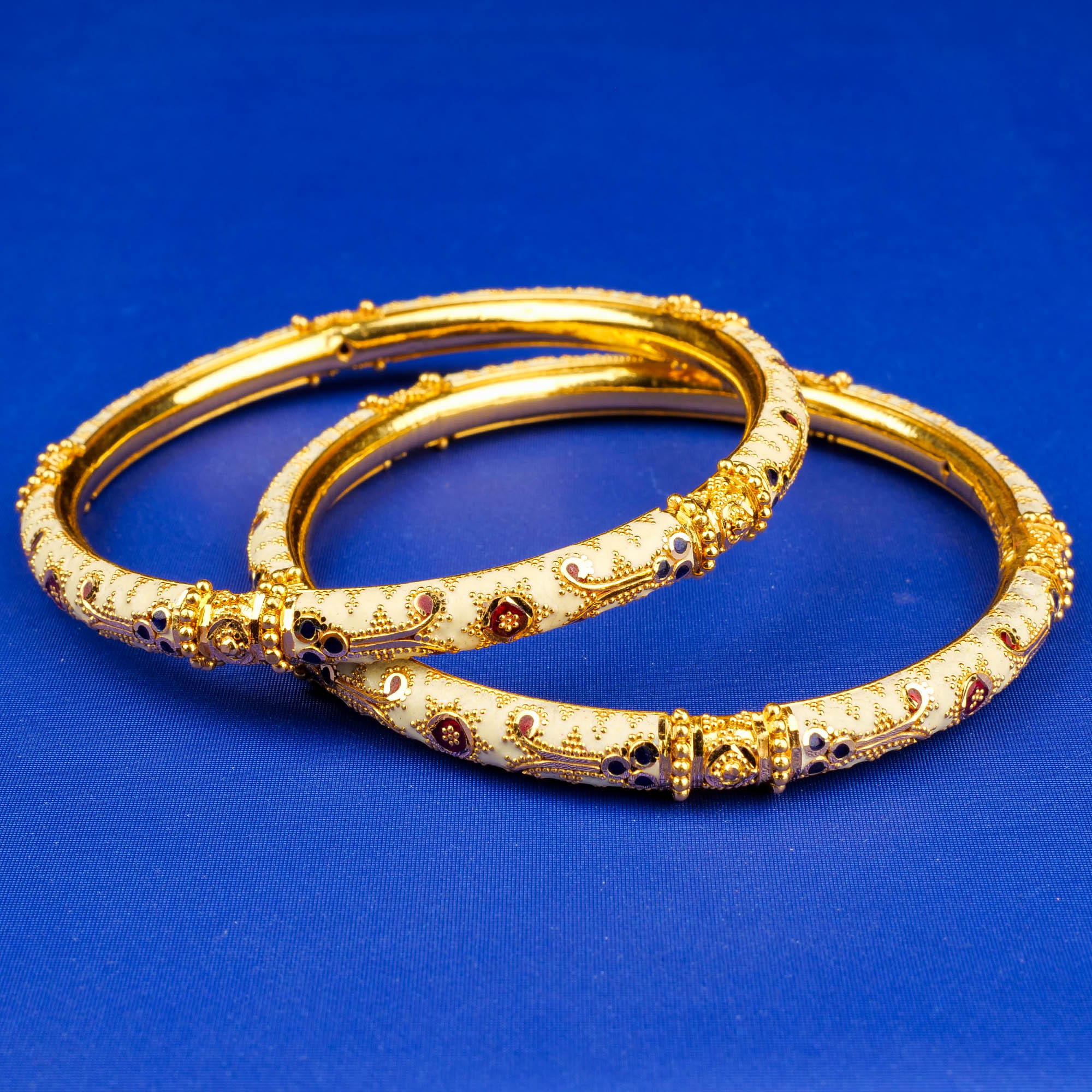 22K Gold Minakari Bangles