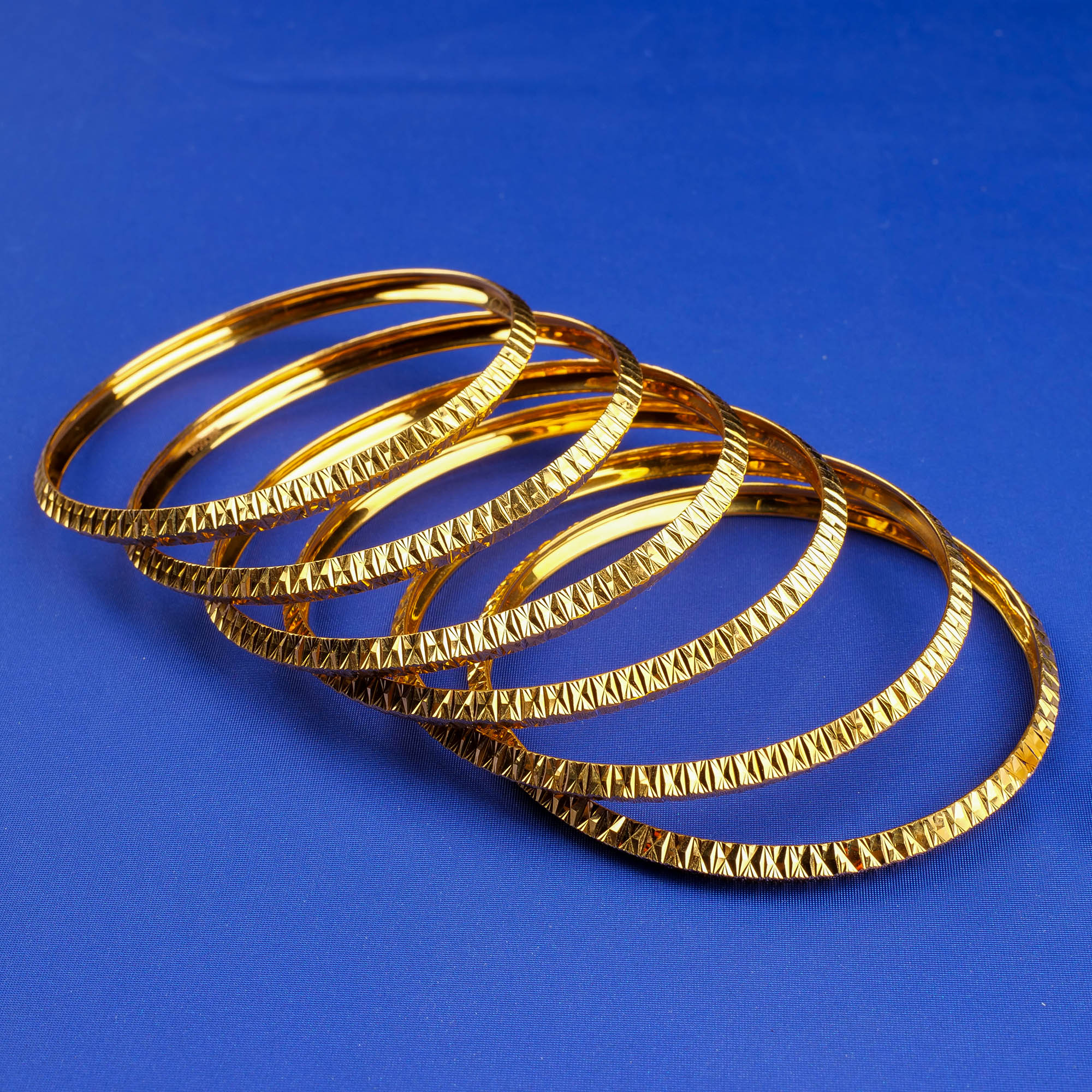 22K 'Fancy' Gold Bangles