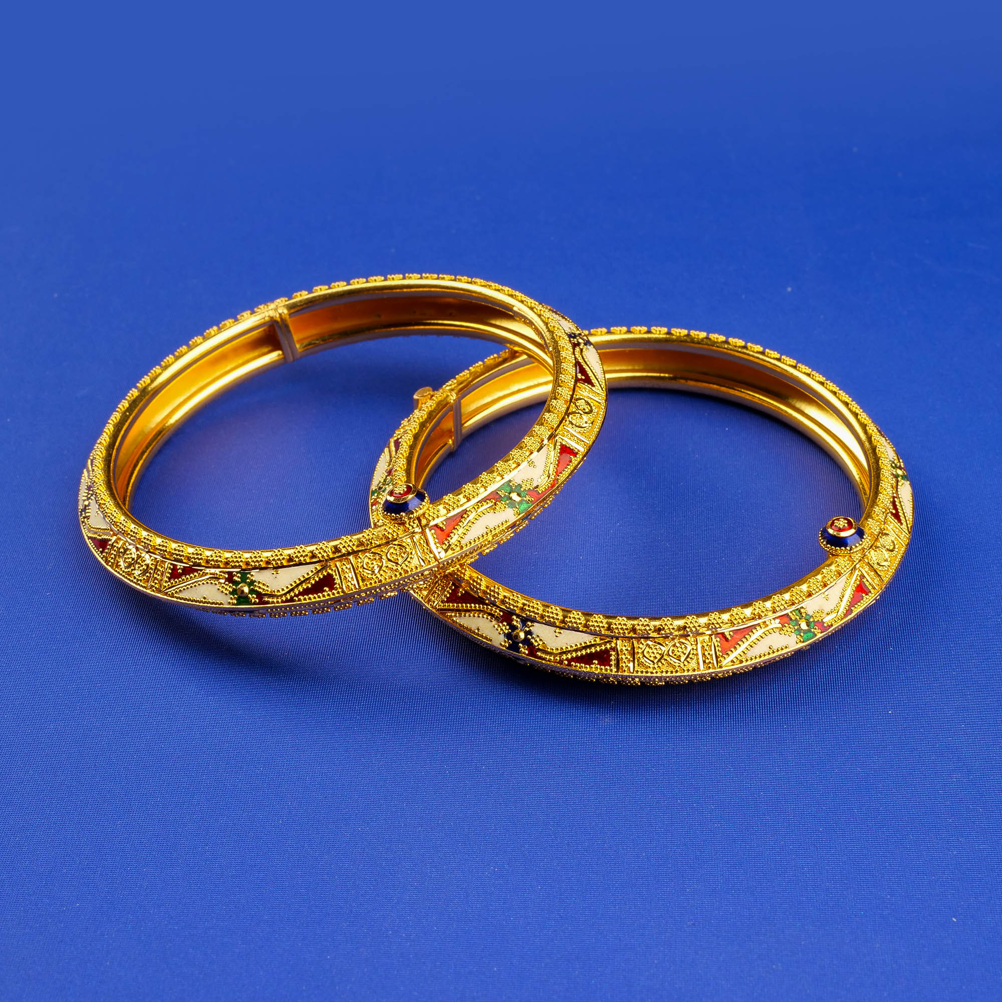 22K Minakari Gold Bangles