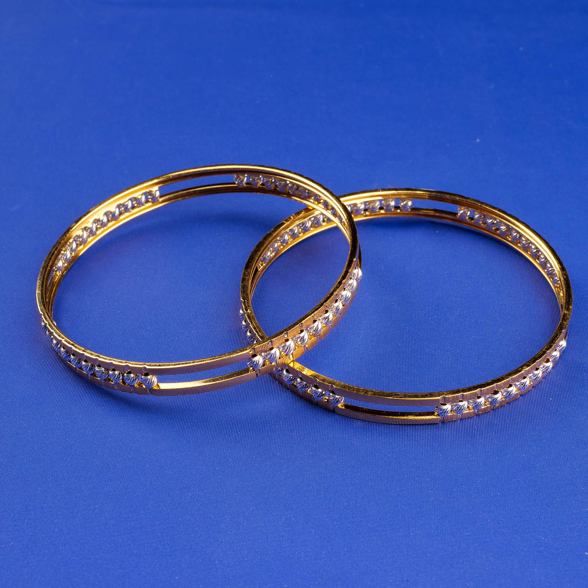 22K Two-Tone Gold Bangles