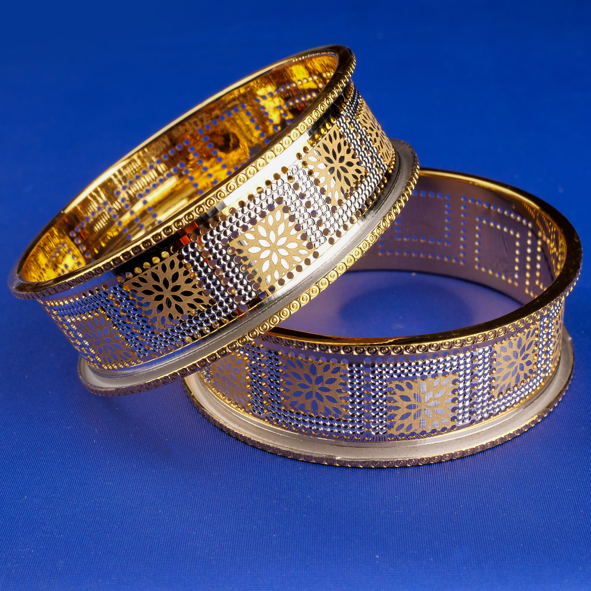 22K Tri-Color Gold Bangles