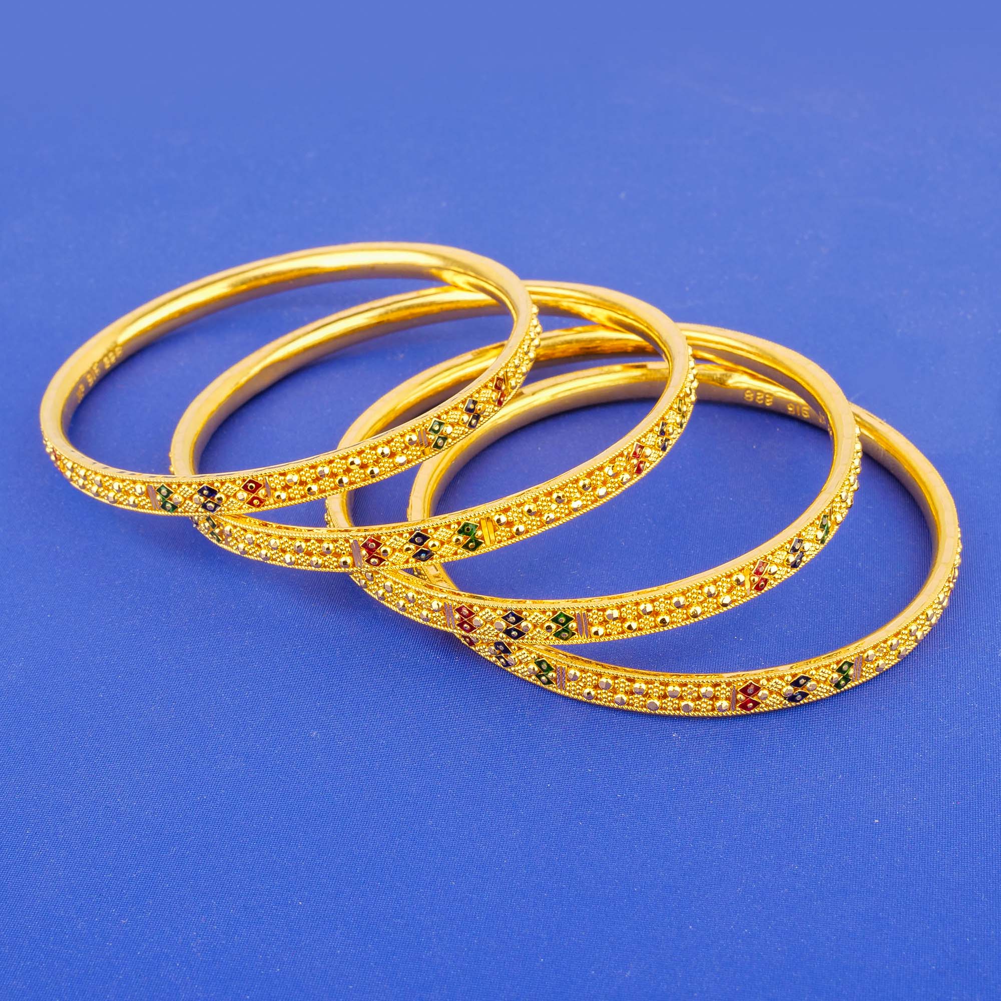 22K Gold Minakari Bangles