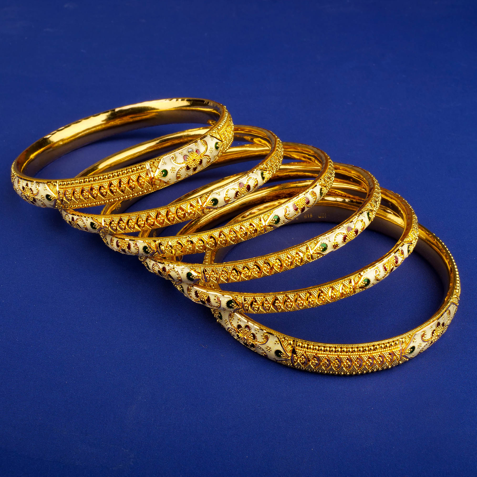 22K Minakari Gold Bangles