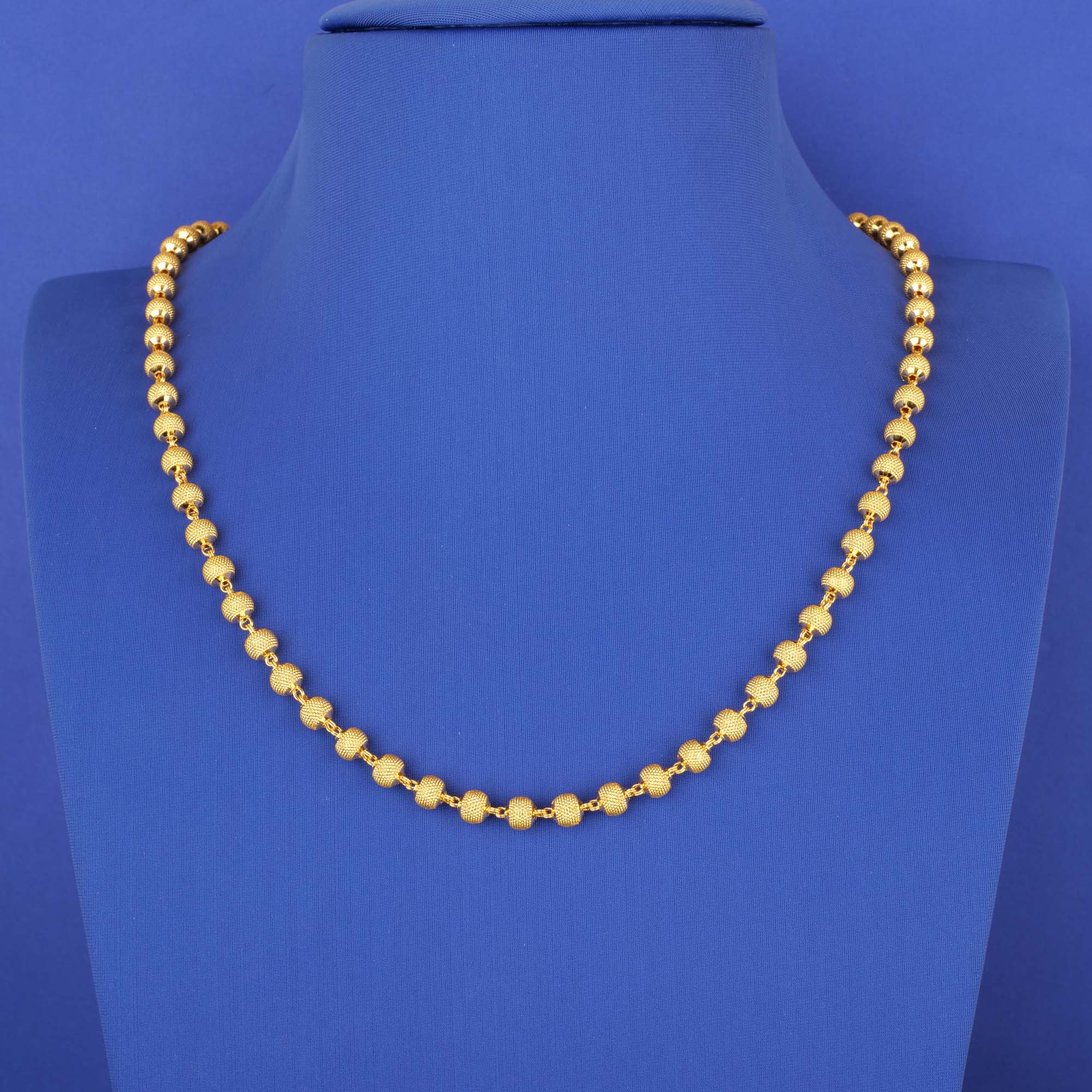 22K Gold Beaded Chain