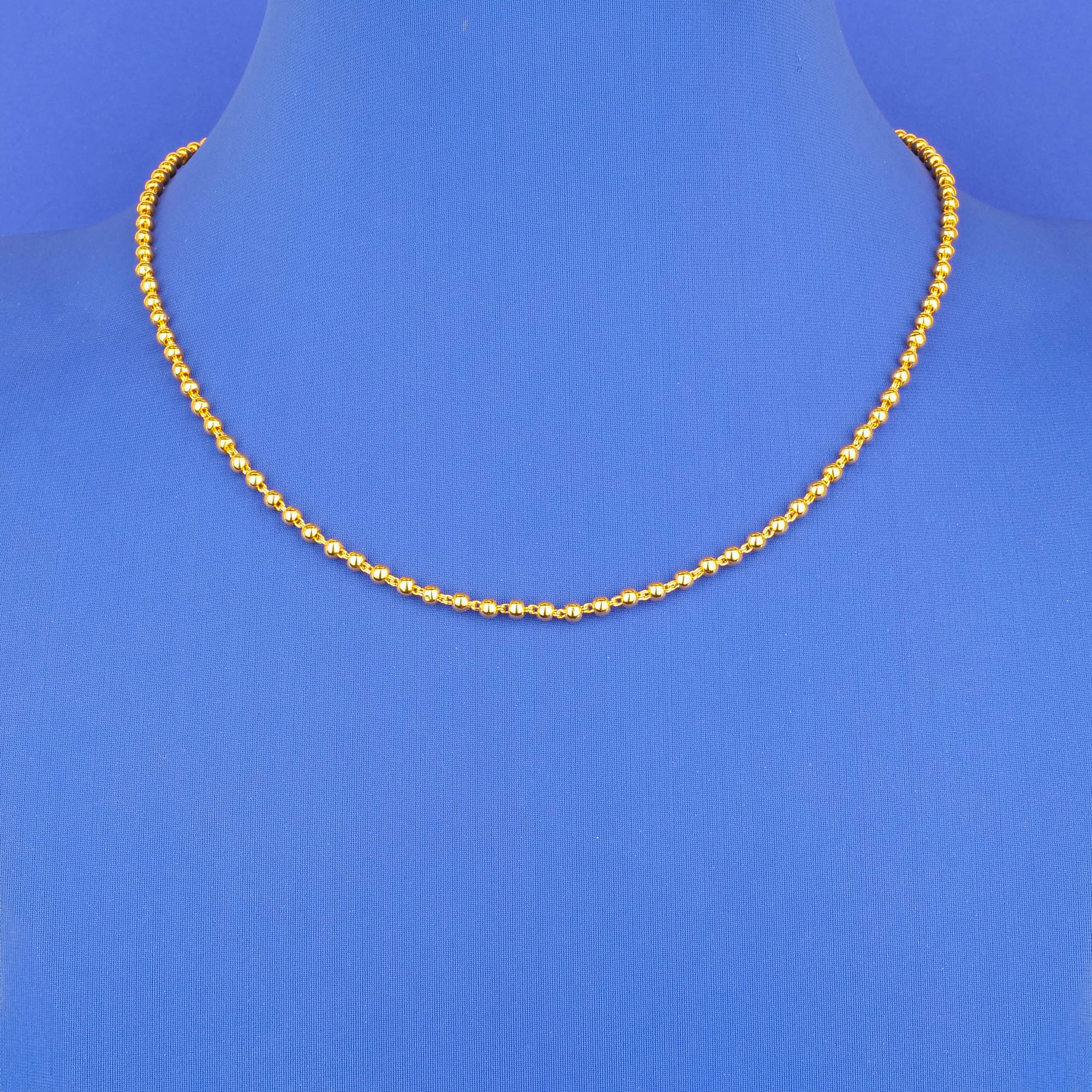 22K Gold Beaded Chain