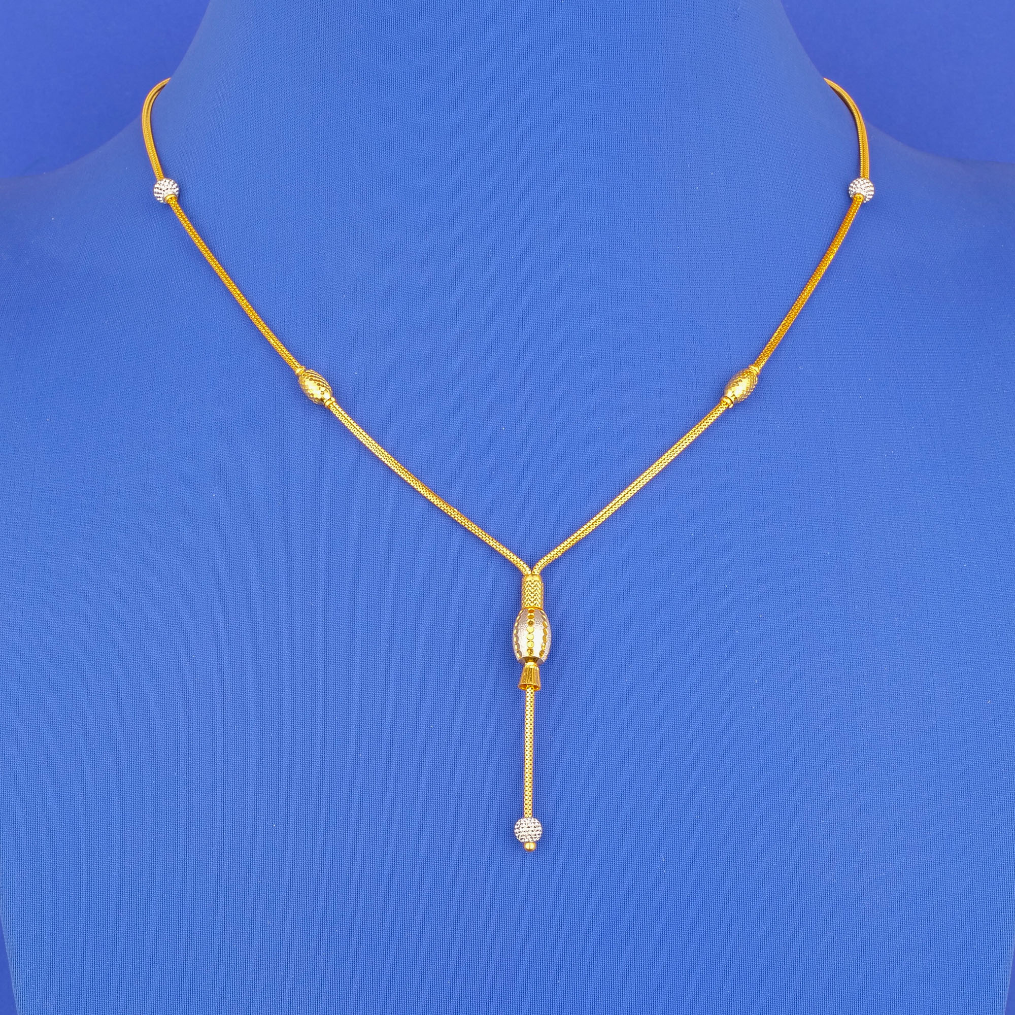 22K Two-Tone Pendant Chain